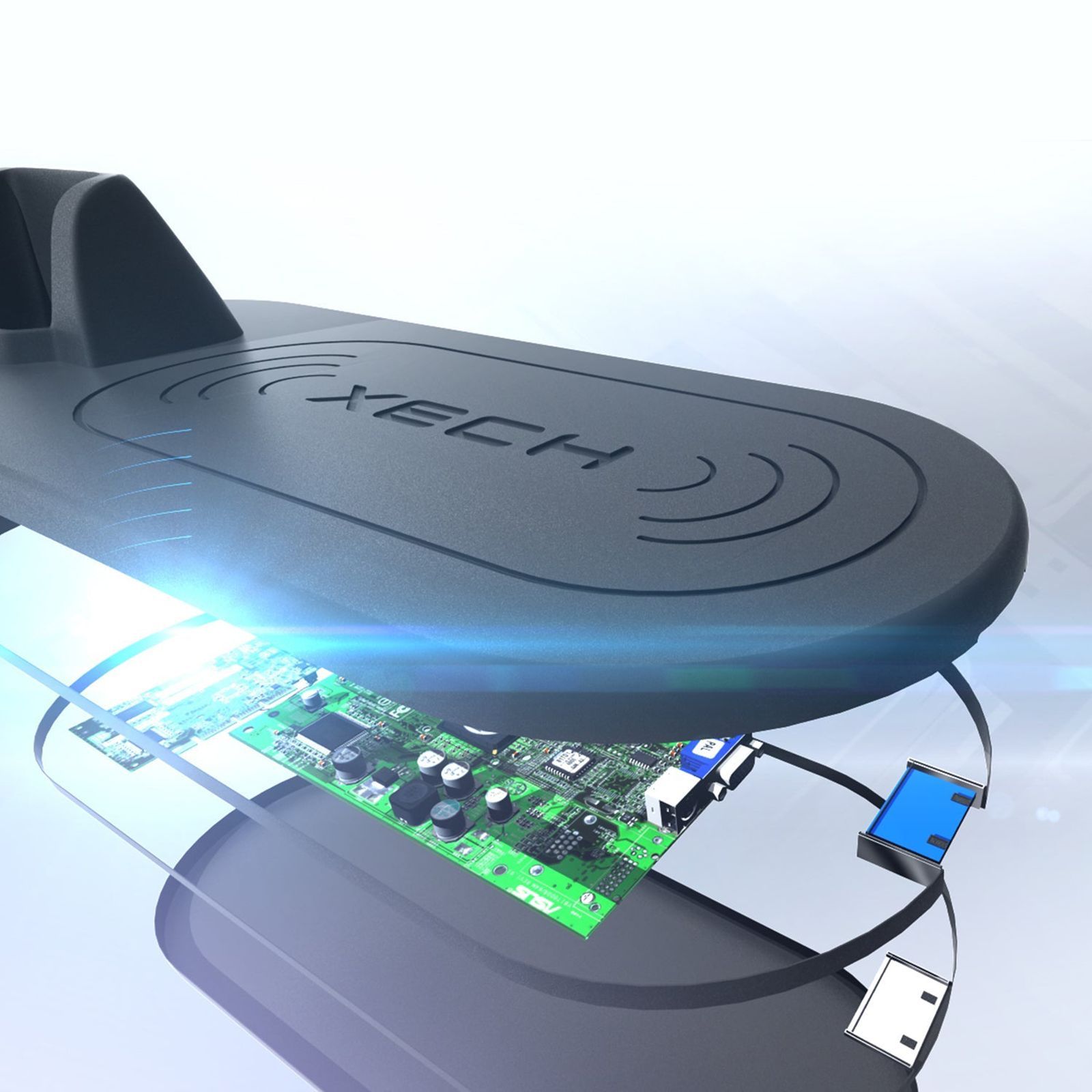 XECH Pulse 22 Wireless Charger for iOS, Android and Smart Handset (Qi Certified, Short Circuit Control, Black)_6