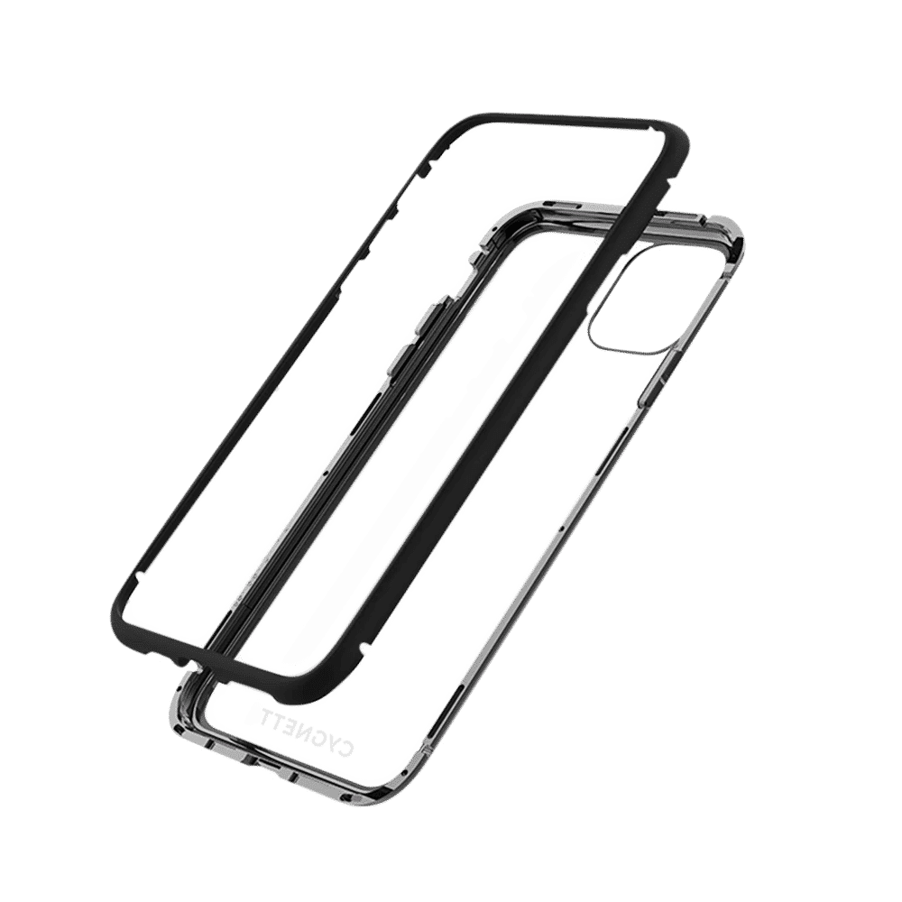 CYGNETT Ozone Tempered Glass & Aluminium Full Case Cover for Apple iPhone 11 Pro (Supports Wireless Charging, Black)_1