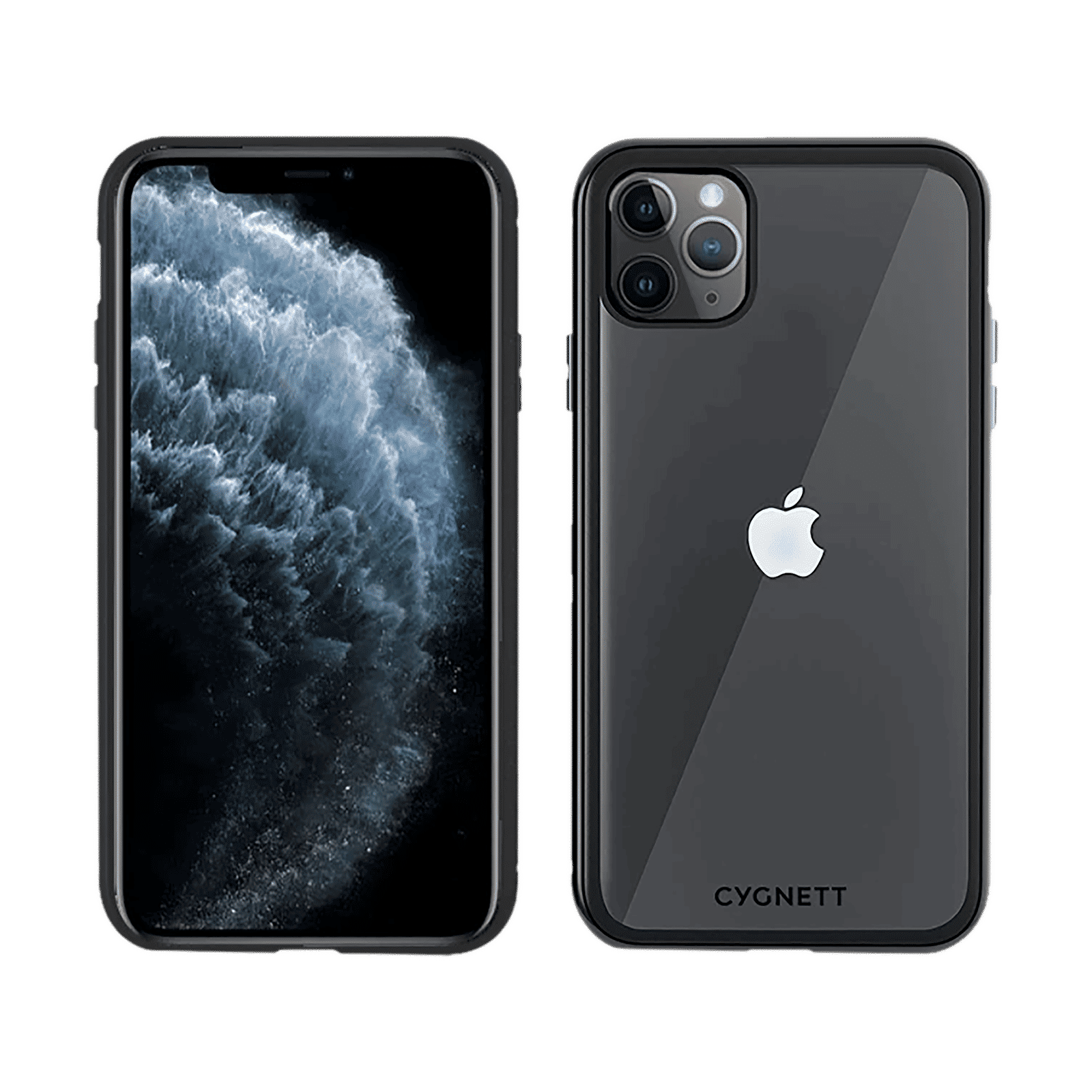 CYGNETT Ozone Tempered Glass & Aluminium Full Case Cover for Apple iPhone 11 Pro (Supports Wireless Charging, Black)_3
