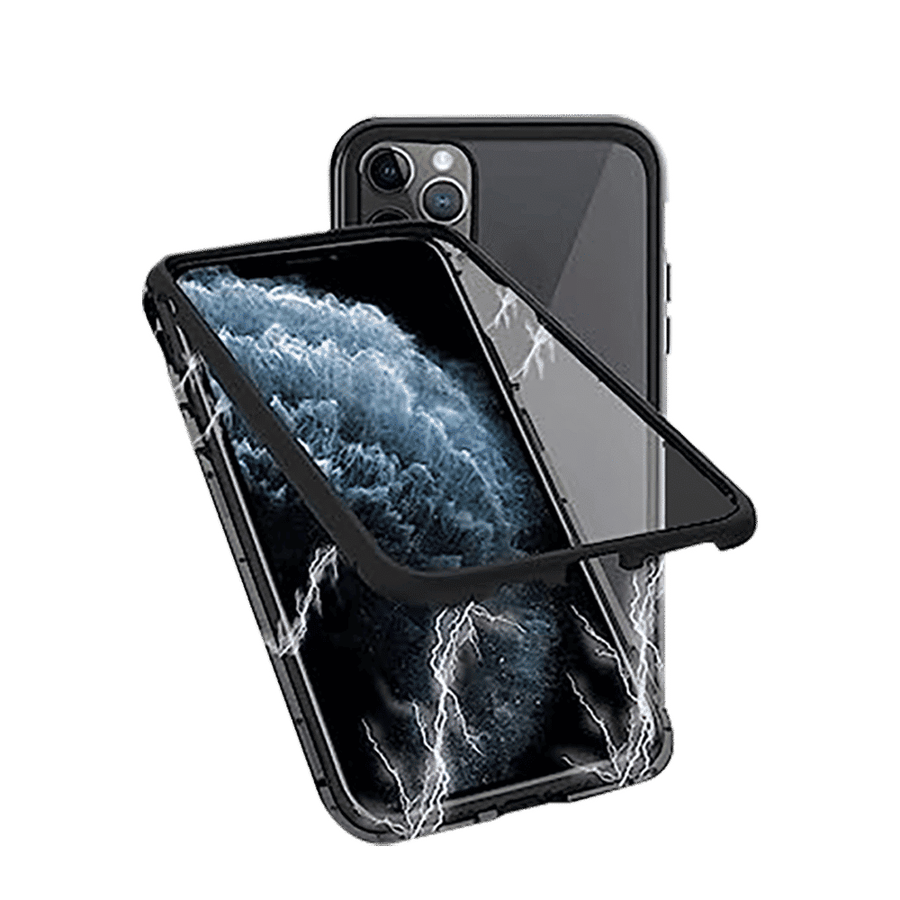 CYGNETT Ozone Tempered Glass & Aluminium Full Case Cover for Apple iPhone 11 Pro (Supports Wireless Charging, Black)_4