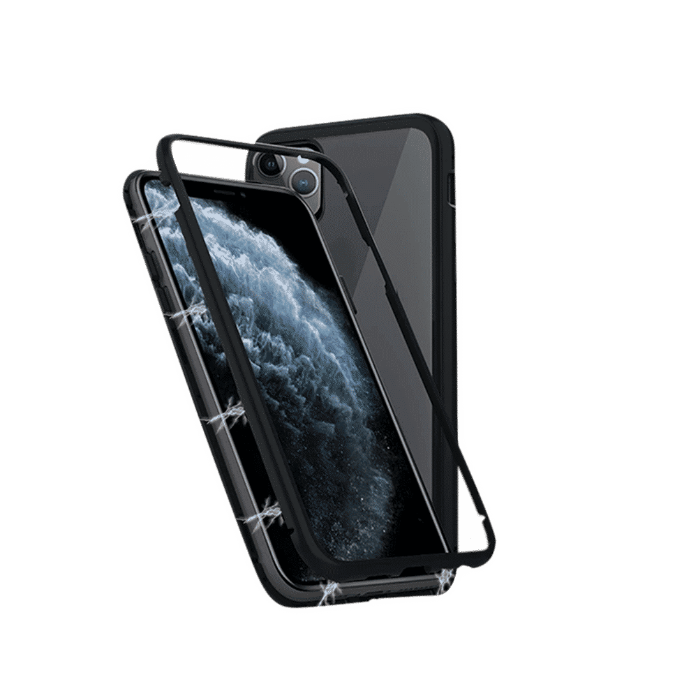 CYGNETT Ozone Tempered Glass & Aluminium Full Case Cover for Apple iPhone 11 Pro (Supports Wireless Charging, Black)_6
