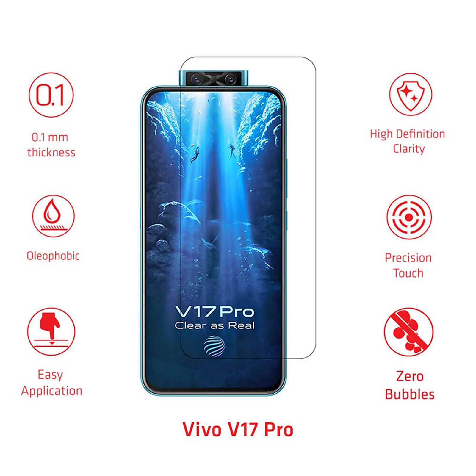 scratchgard Screen Protector for Vivo V17 Pro (Fingerprint Resistant)_6