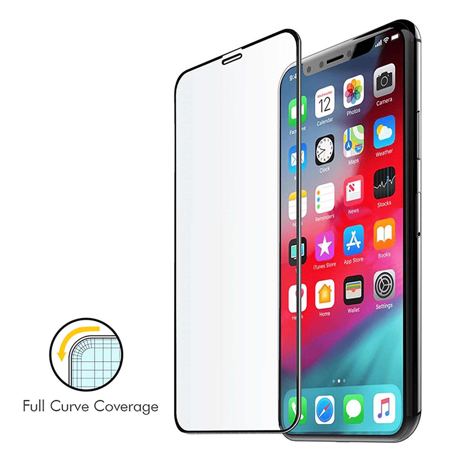 in base 3D Tempered Glass Screen Protector for Apple iPhone 11 Pro (Fingerprint Resistant)_5