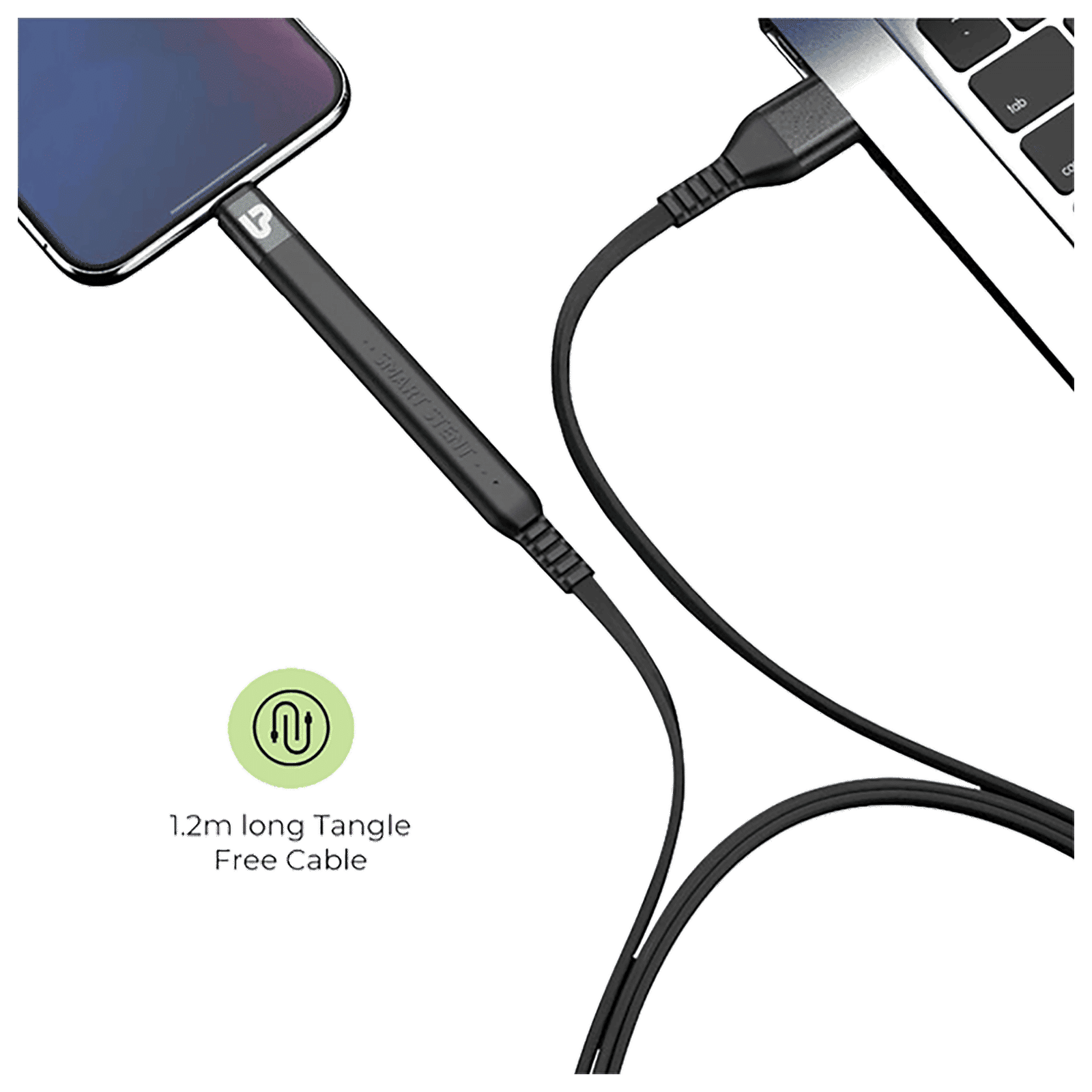 ultraprolink Flex Type A to Micro USB 3.9 Feet (1.2M) Cable (Tangle Free Flat Wire, Black) ultraprolink Flex Type A to Micro USB 3.9 Feet (1.2M) Cable (Tangle Free Flat Wire, Black)_6