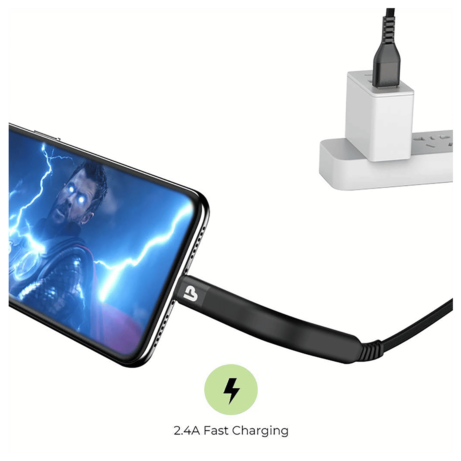 ultraprolink Flex Type A to Micro USB 3.9 Feet (1.2M) Cable (Tangle Free Flat Wire, Black) ultraprolink Flex Type A to Micro USB 3.9 Feet (1.2M) Cable (Tangle Free Flat Wire, Black)_5