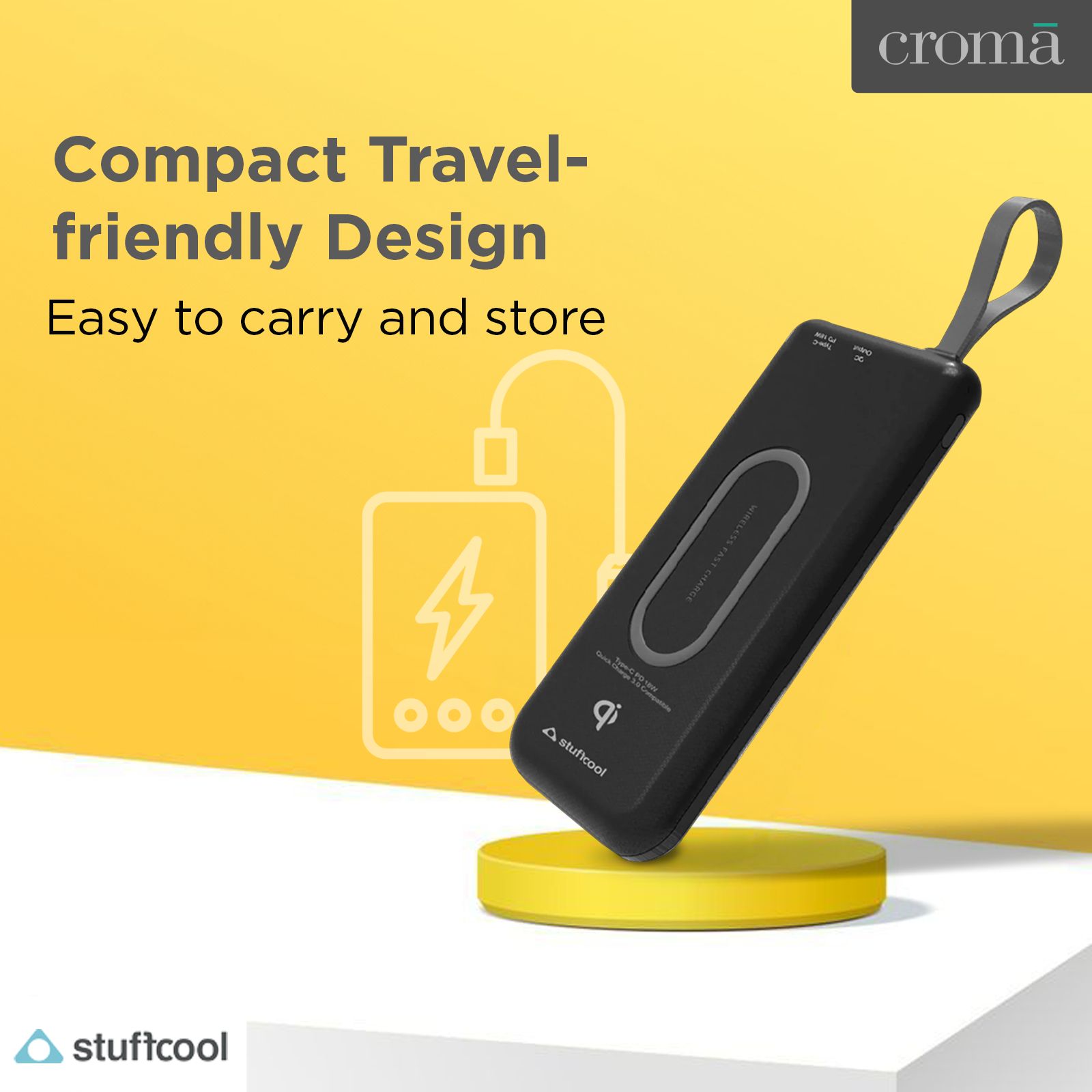 Stuffcool WB110 10000 mAh Powerbank (1 Port, LED Indicator, Black)_5