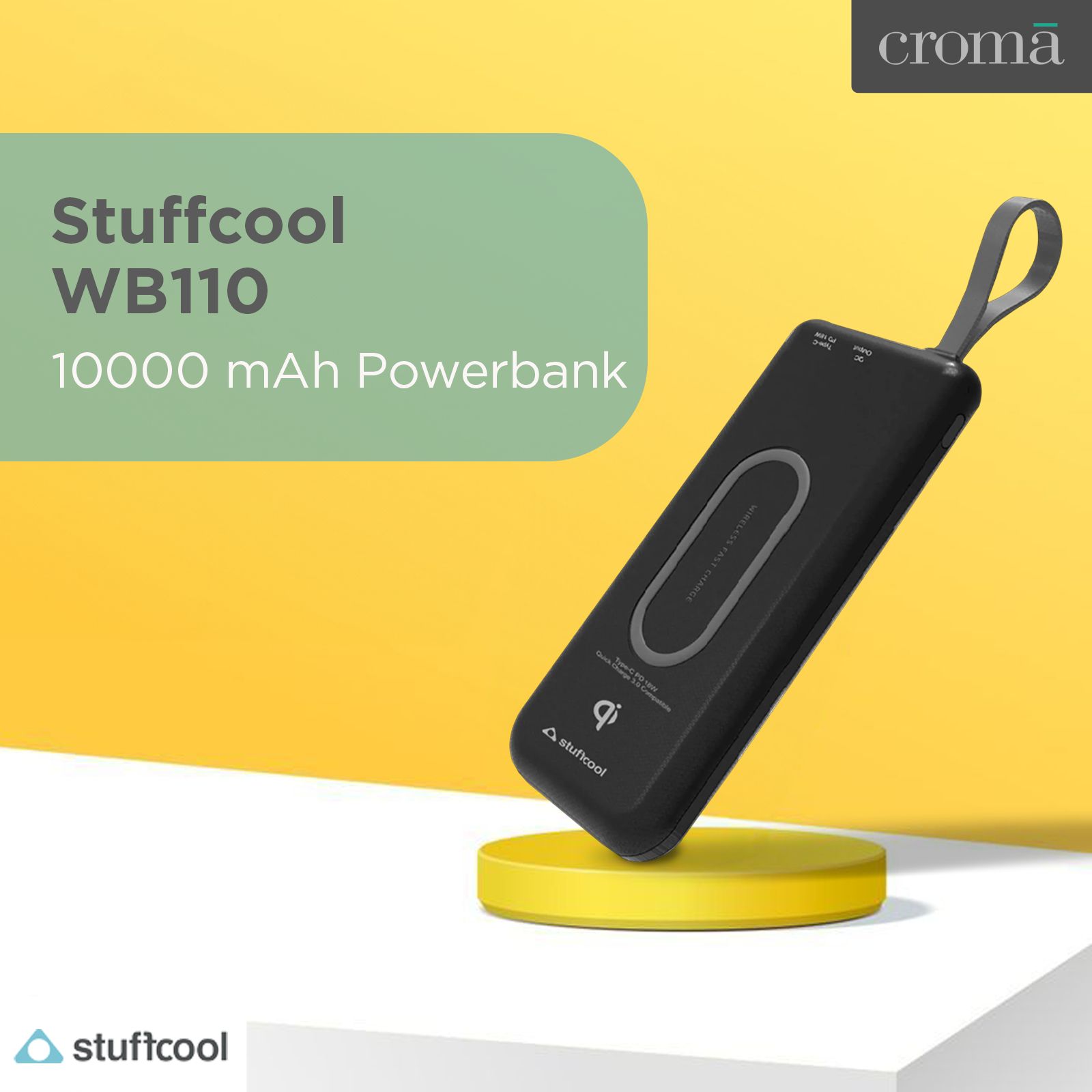 Stuffcool WB110 10000 mAh Powerbank (1 Port, LED Indicator, Black)_2