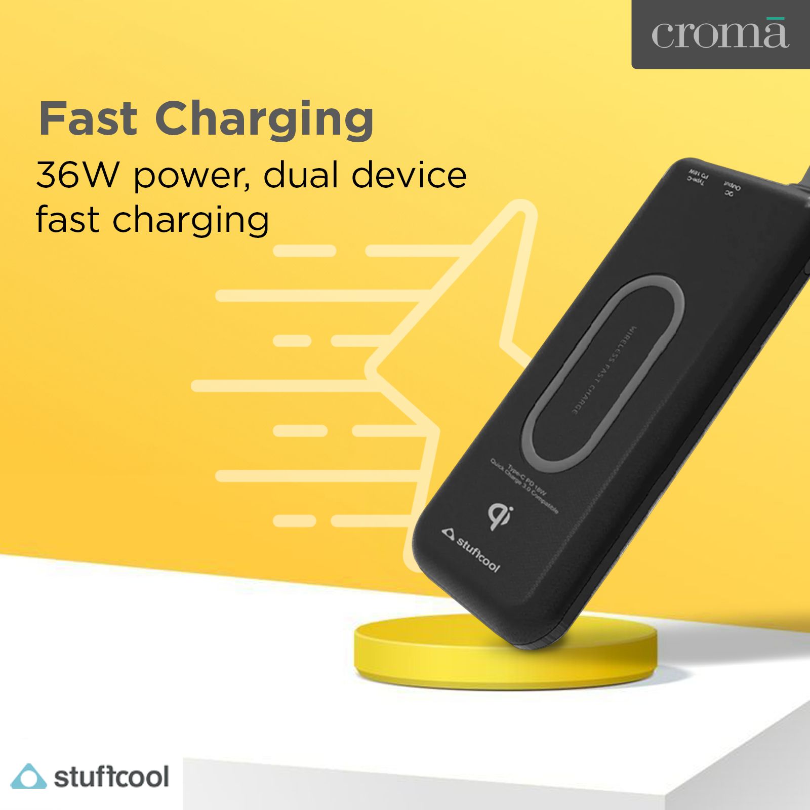 Stuffcool WB110 10000 mAh Powerbank (1 Port, LED Indicator, Black)_3