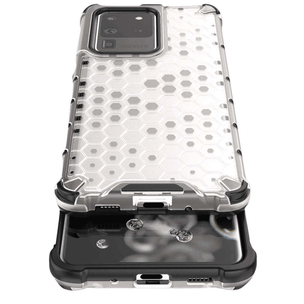 in base XD Series TPU Back Cover for SAMSUNG Galaxy S20 Ultra (Lightweight, Clear with Black)_6