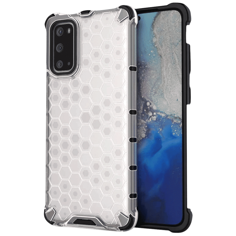 in base XD TPU Back Cover for SAMSUNG Galaxy S20 Plus (Lightweight & Slim, Clear with Black)_1