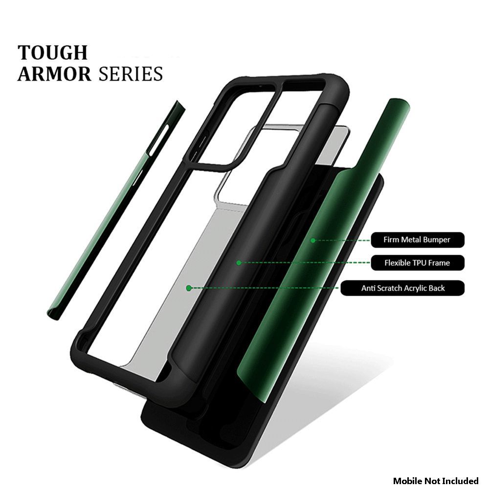 in base Ipak Tuf Polyurethane Back Cover for SAMSUNG Galaxy S20 Ultra (Lightweight, Green with Black)_5