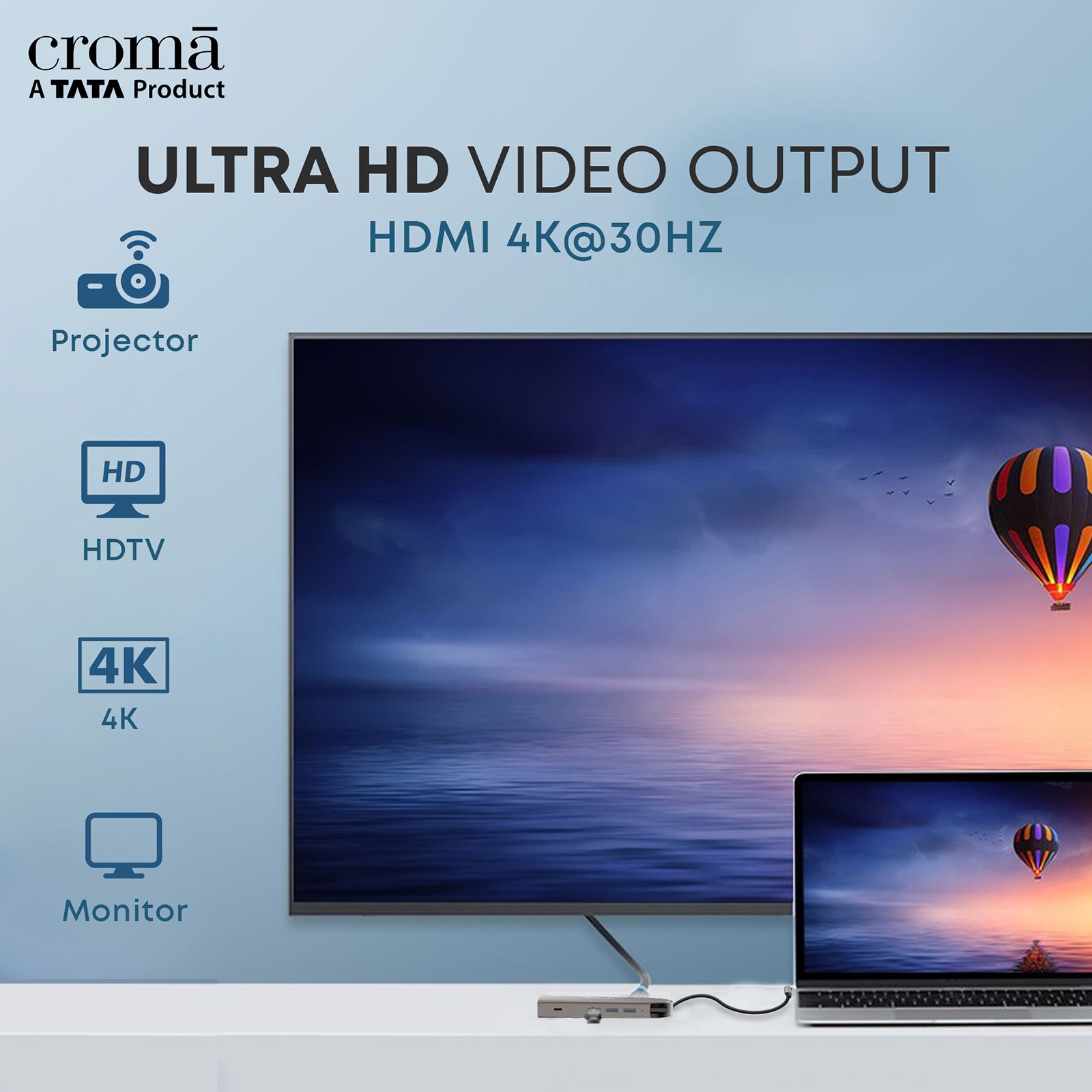 Croma 10-in-1 USB 3.0 Type C to USB 3.0 Type C, USB 3.0 Type A, SD Card Slot, TF Card Reader, RJ45, VGA Port, HDMI, 3.5mm Stereo Multi-Port Hub (High Speed Transfer Data, Silver)_5