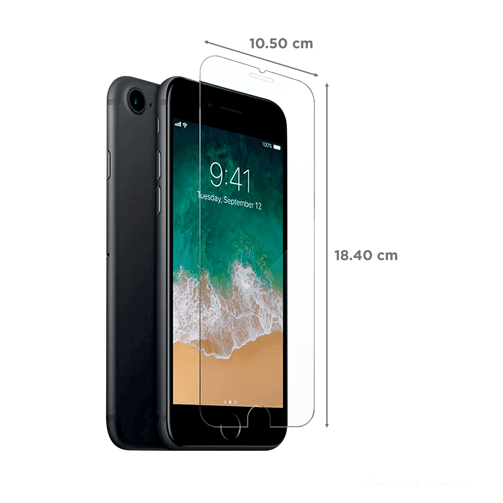 in base Tempered Glass Screen Protector for Apple iPhone SE (Fingerprint Resistant)_2