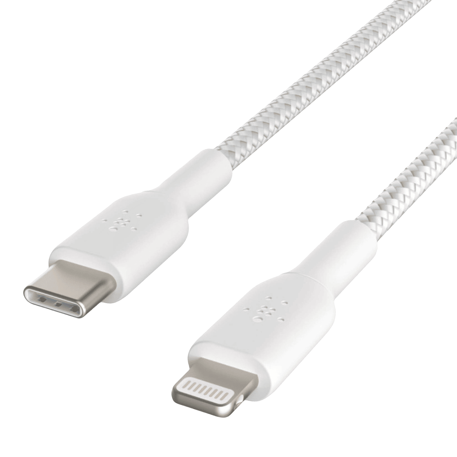 belkin Boost Charge USB 2.0 Type C to Lightning Charging Cable (Double Braided Nylon, White) belkin Boost Charge USB 2.0 Type C to Lightning Charging Cable (Double Braided Nylon, White)_9