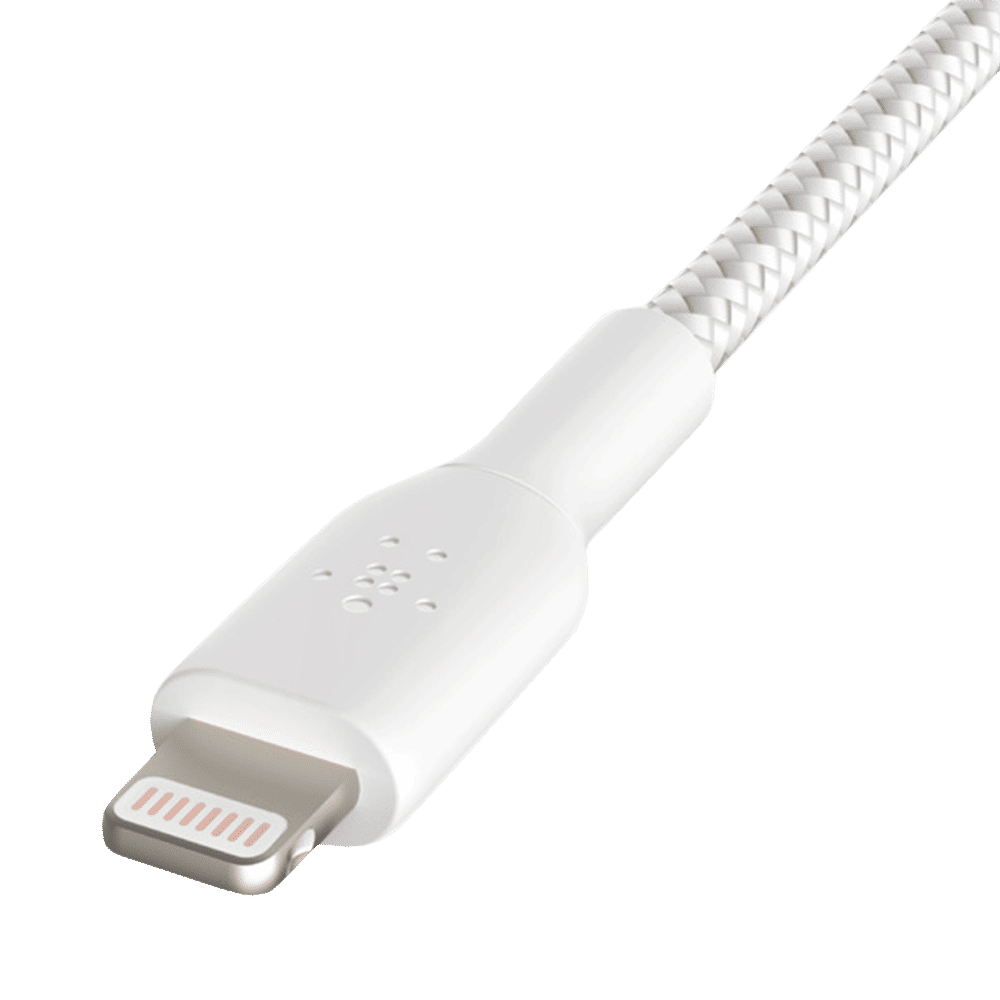 belkin Boost Charge USB 2.0 Type C to Lightning Charging Cable (Double Braided Nylon, White) belkin Boost Charge USB 2.0 Type C to Lightning Charging Cable (Double Braided Nylon, White)_3