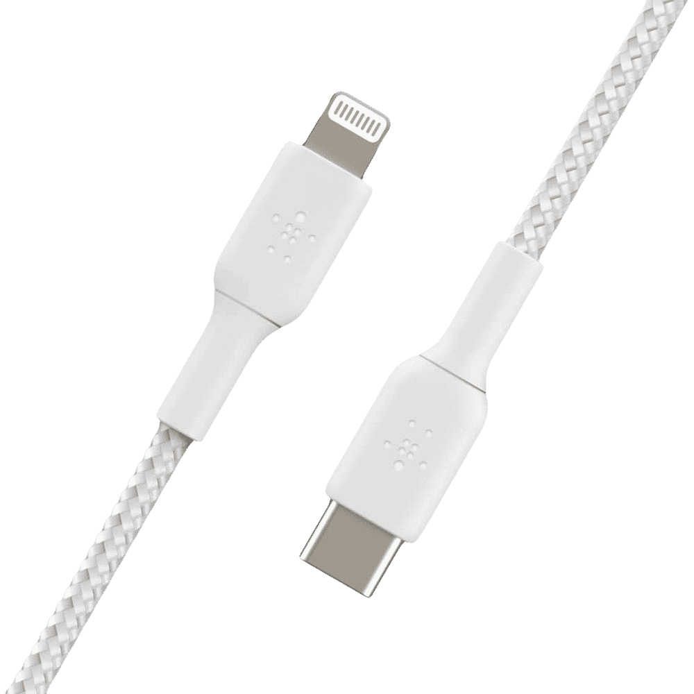 belkin Boost Charge USB 2.0 Type C to Lightning Charging Cable (Double Braided Nylon, White) belkin Boost Charge USB 2.0 Type C to Lightning Charging Cable (Double Braided Nylon, White)_5