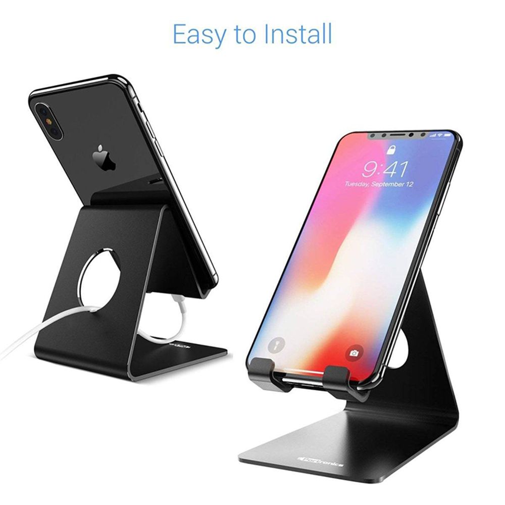 PORTRONICS MoDesk Universal Stainless Steel Phone Holder (POR 122, Black)_6