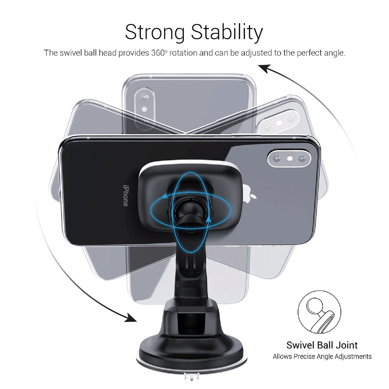 SKYVIK Truhold Dashboard Magnetic Mobile Holder (Car, CM-DM01, Black)_5