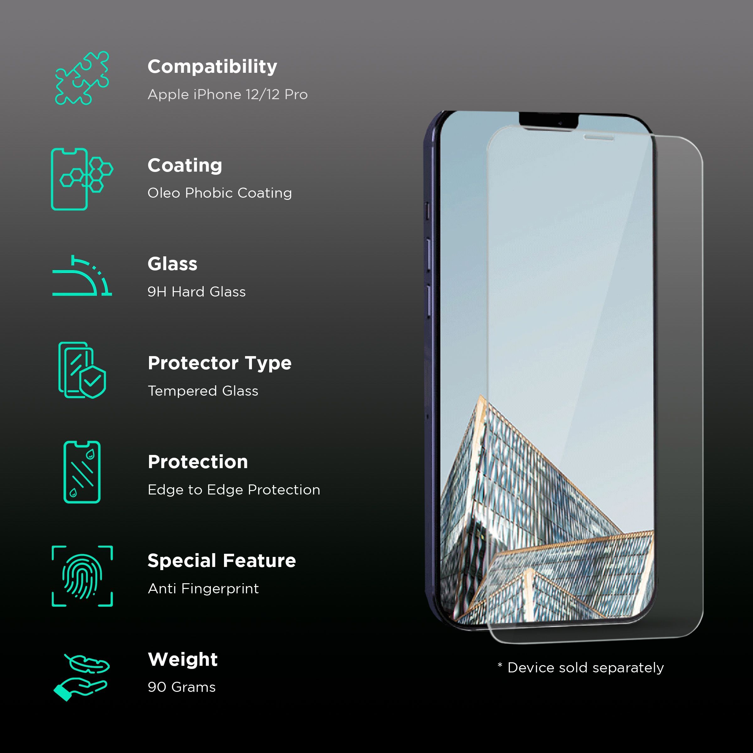 Hyphen Screen Protector for Apple iPhone 12, 12 Pro (Edge to Edge Protection) Hyphen Screen Protector for Apple iPhone 12, 12 Pro (Edge to Edge Protection)_3