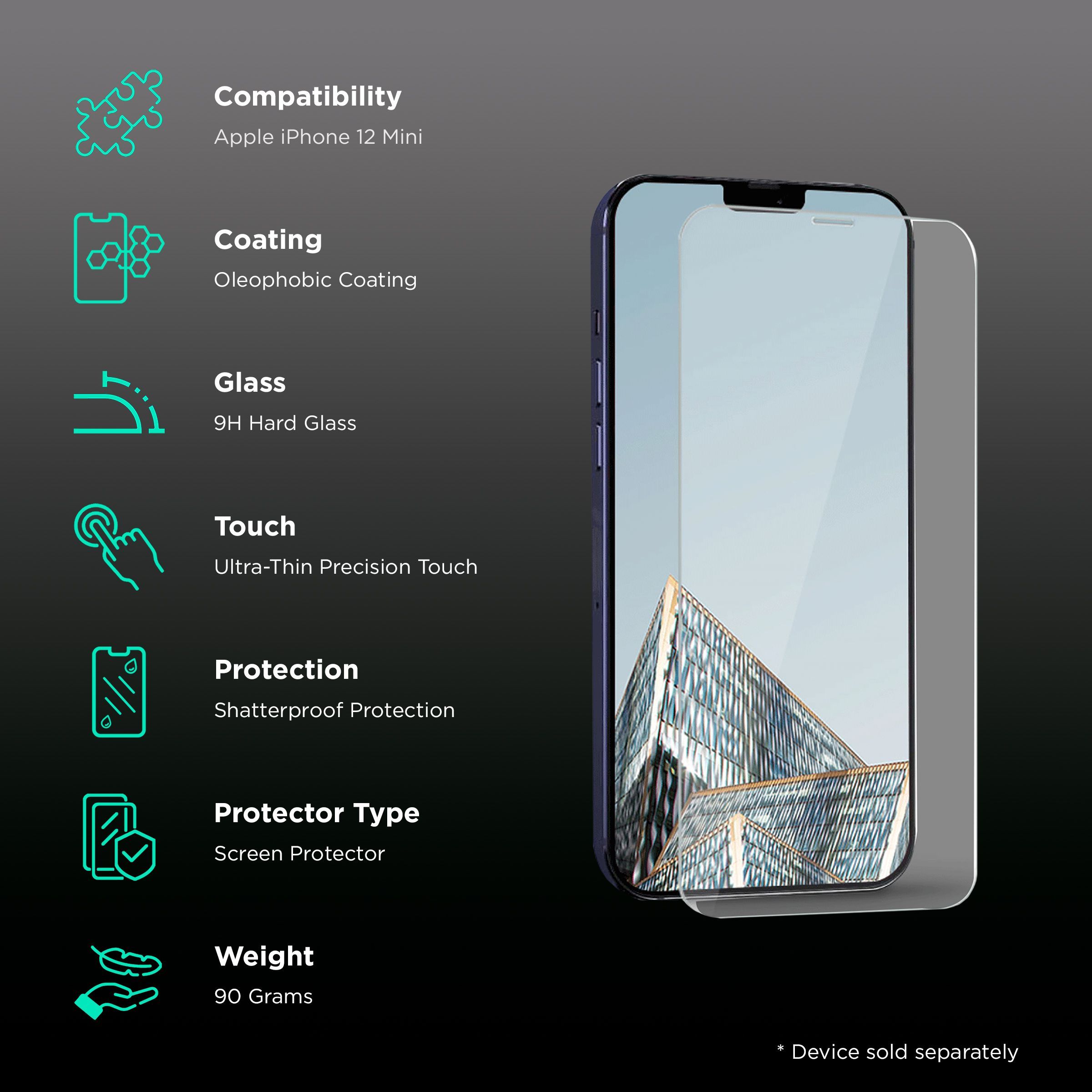 HYPHEN Screen Protector for Apple iPhone 12 Mini (Scratch Resistant) HYPHEN Screen Protector for Apple iPhone 12 Mini (Scratch Resistant)_2