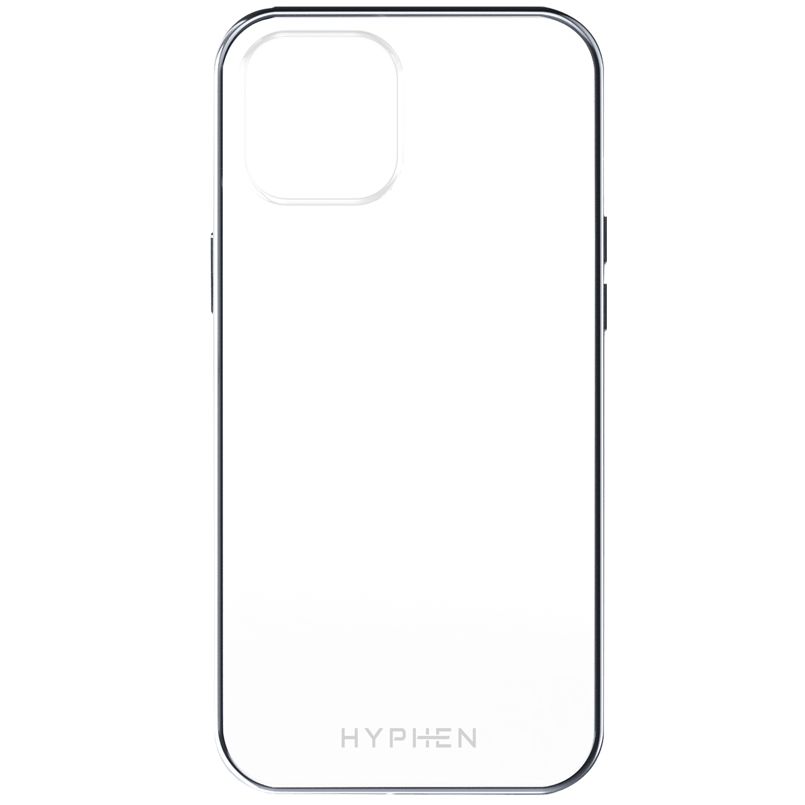 HYPHEN Frame TPU & Plastic Back Cover for Apple iPhone 12 Pro Max (Supports Wireless Charging, Silver)_9