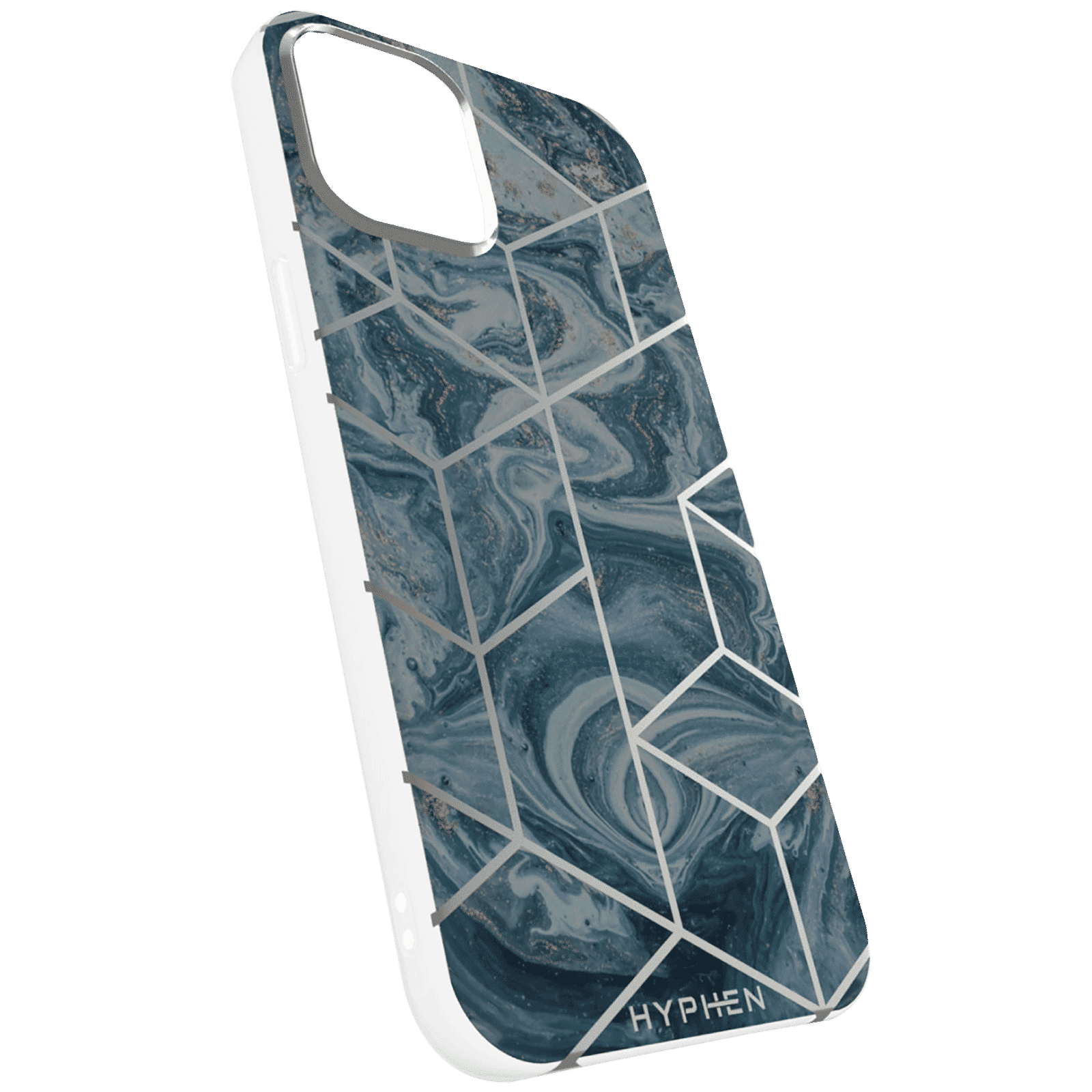 HYPHEN Marble TPU Back Cover for Apple iPhone 12 Pro Max (Compact, Flexible and Slim Design, Pacific Blue)_11