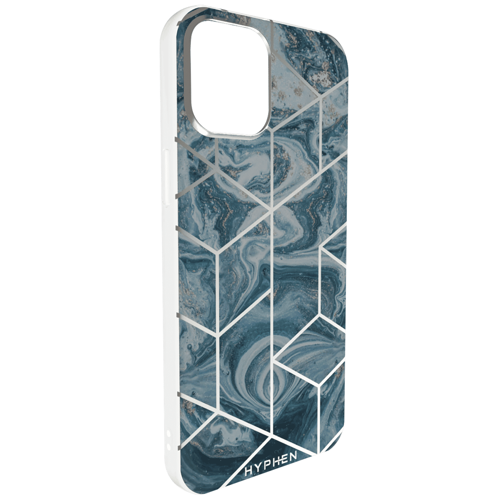 HYPHEN Marble TPU Back Cover for Apple iPhone 12 Pro Max (Compact, Flexible and Slim Design, Pacific Blue)_12