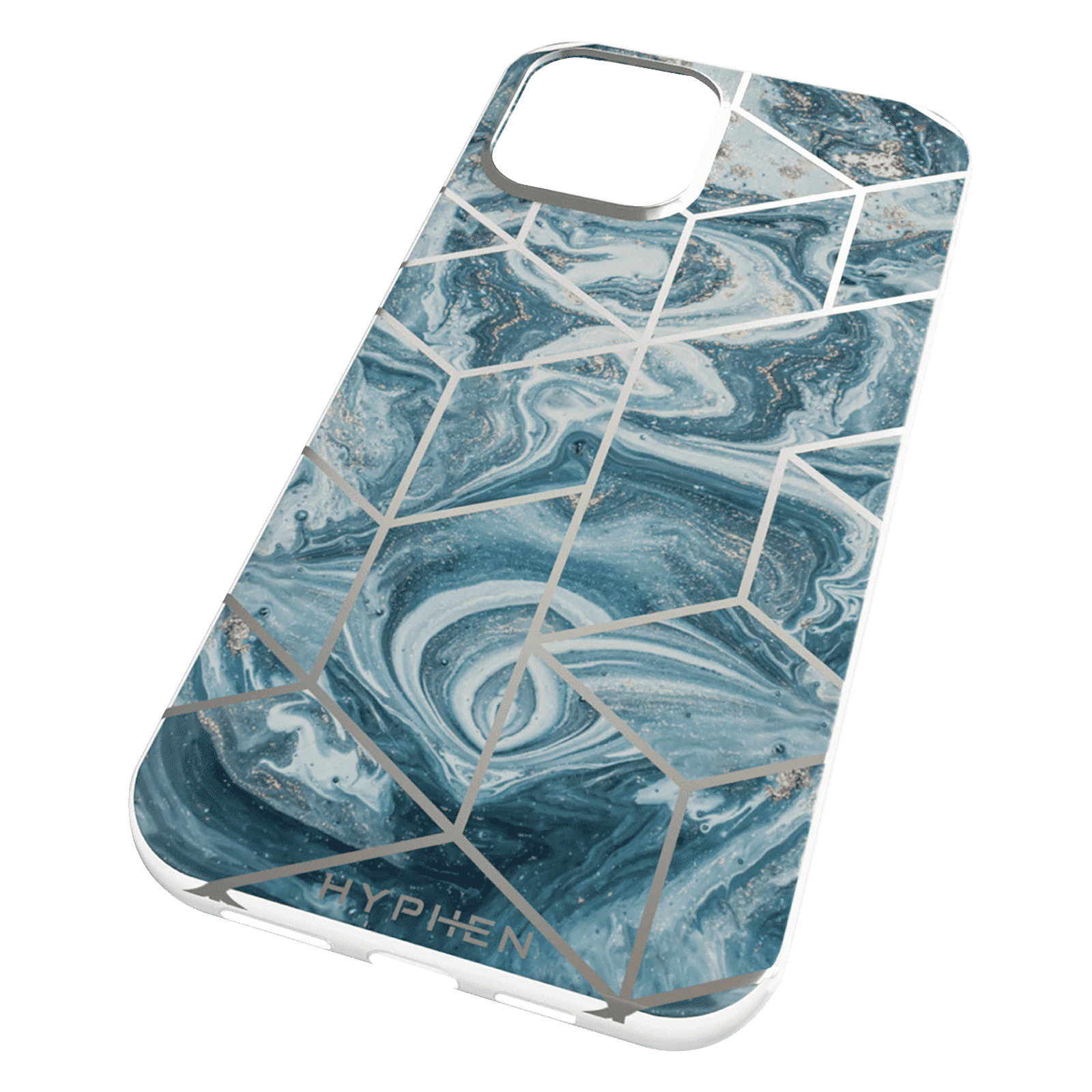 HYPHEN Marble TPU Back Cover for Apple iPhone 12 Pro Max (Compact, Flexible and Slim Design, Pacific Blue)_3