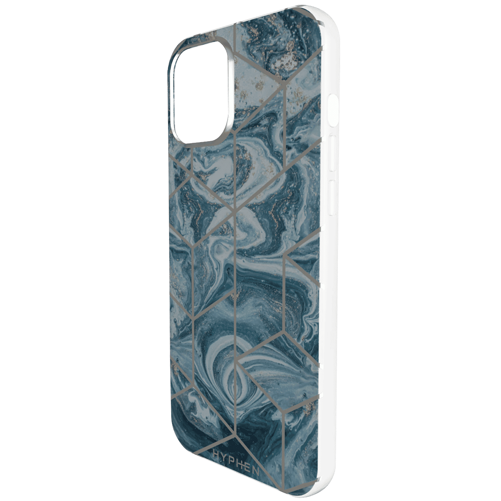 HYPHEN Marble TPU Back Cover for Apple iPhone 12 Pro Max (Compact, Flexible and Slim Design, Pacific Blue)_4