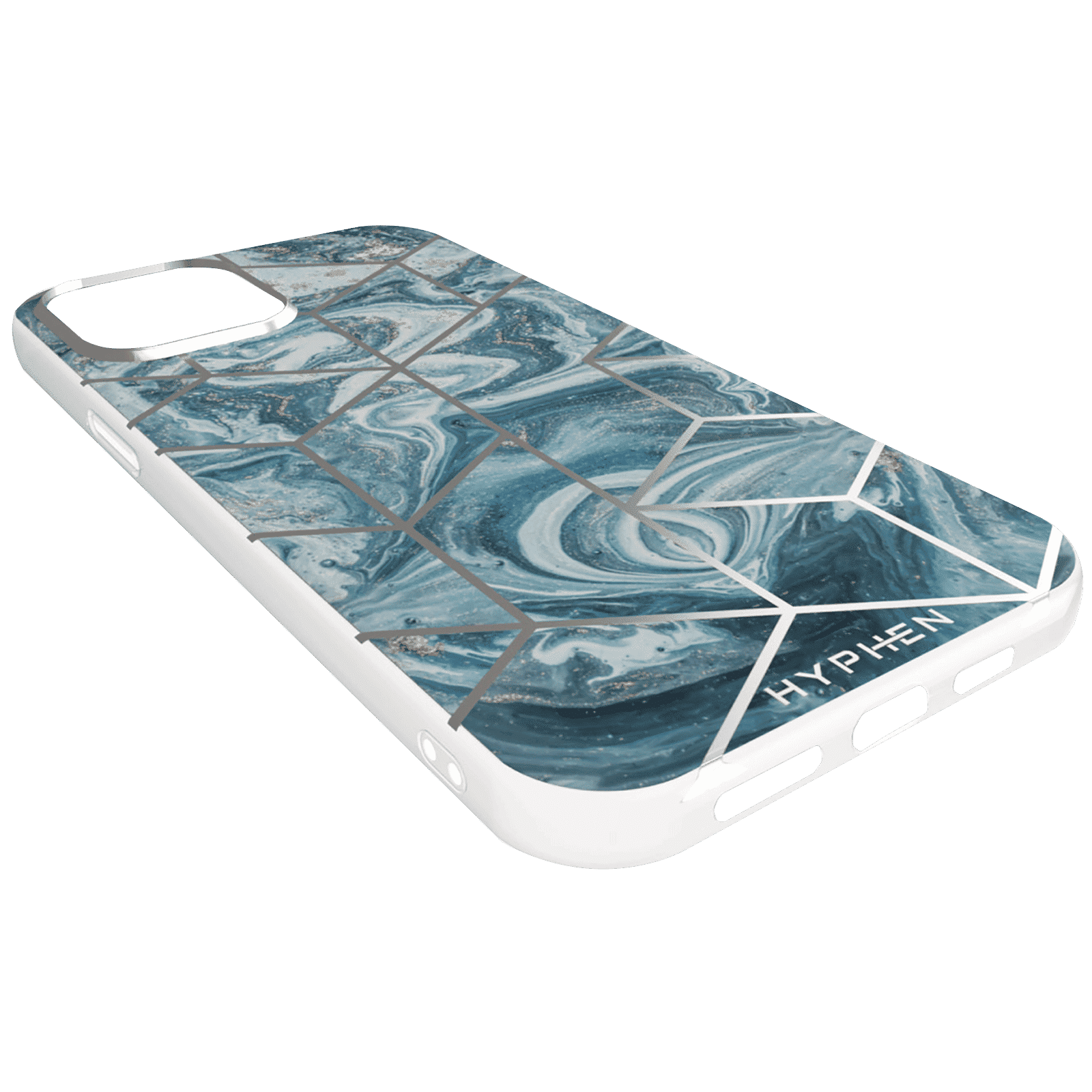HYPHEN Marble TPU Back Cover for Apple iPhone 12 Pro Max (Compact, Flexible and Slim Design, Pacific Blue)_7