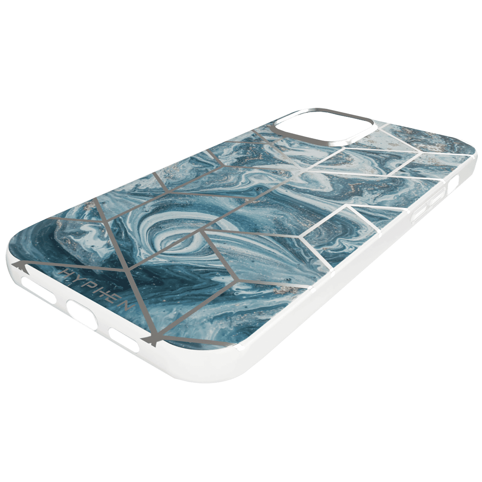 HYPHEN Marble TPU Back Cover for Apple iPhone 12 Pro Max (Compact, Flexible and Slim Design, Pacific Blue)_8