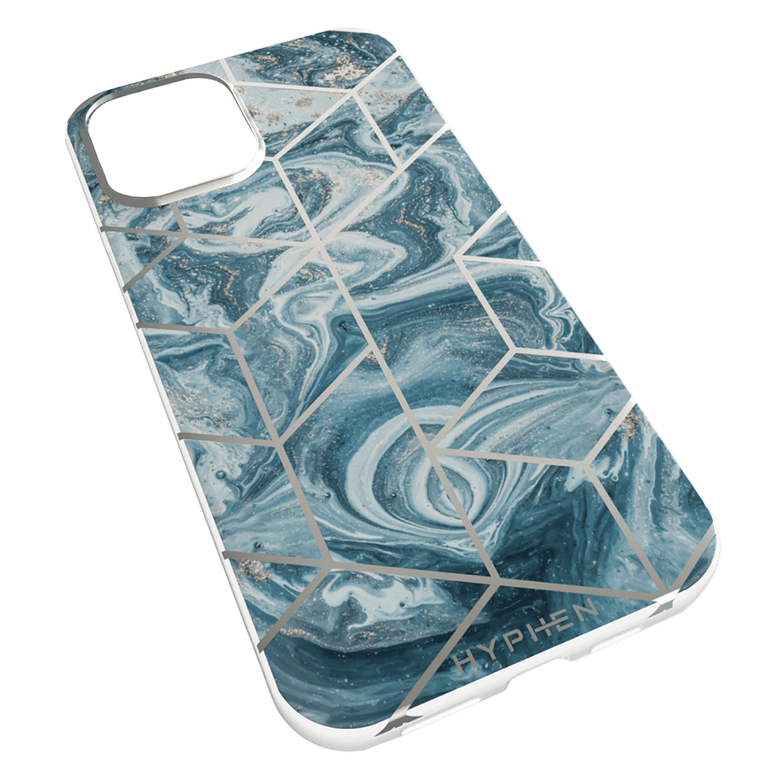 HYPHEN Marble TPU Back Cover for Apple iPhone 12 Pro Max (Compact, Flexible and Slim Design, Pacific Blue)_9
