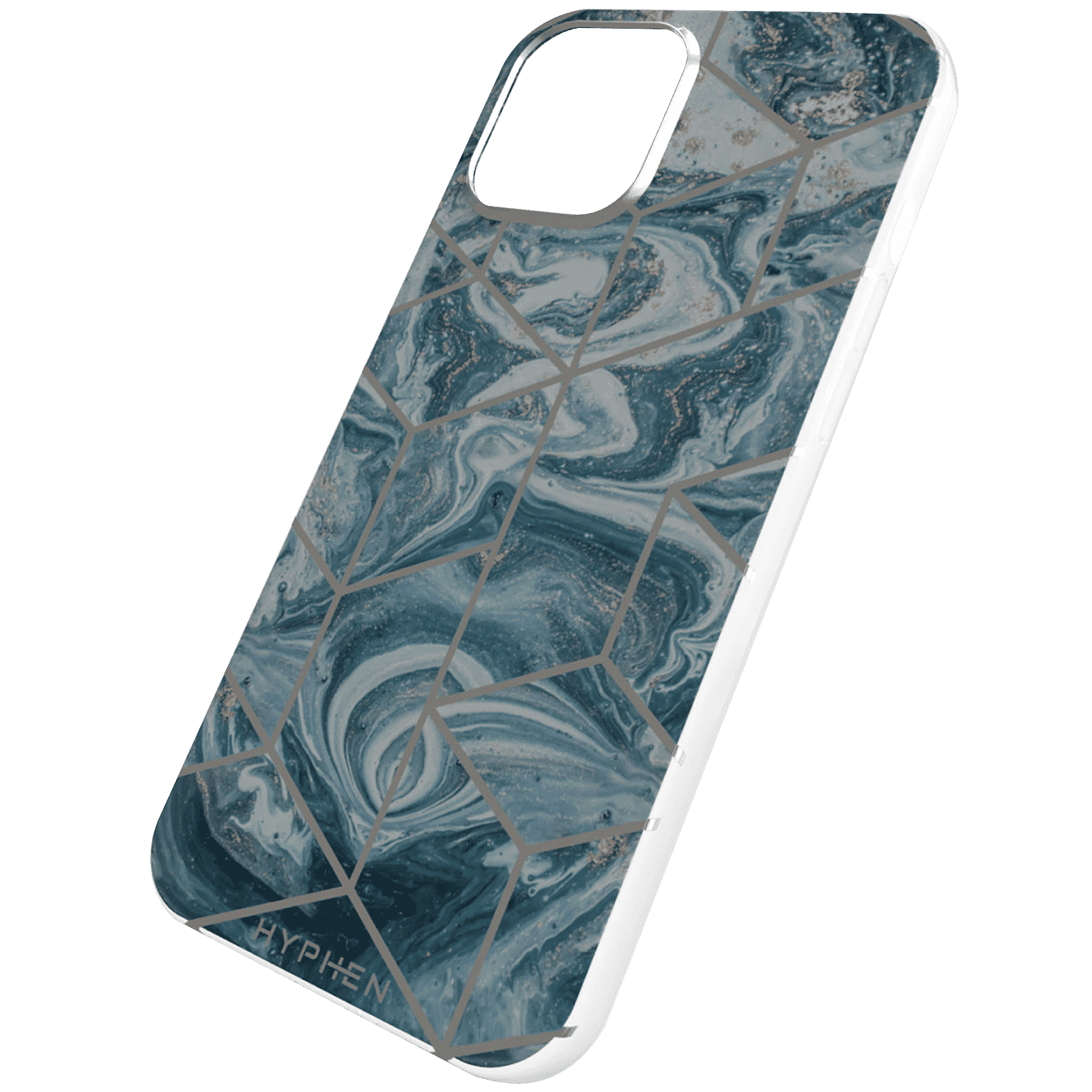 HYPHEN Marble TPU Back Cover for Apple iPhone 12 Pro Max (Compact, Flexible and Slim Design, Pacific Blue)_10