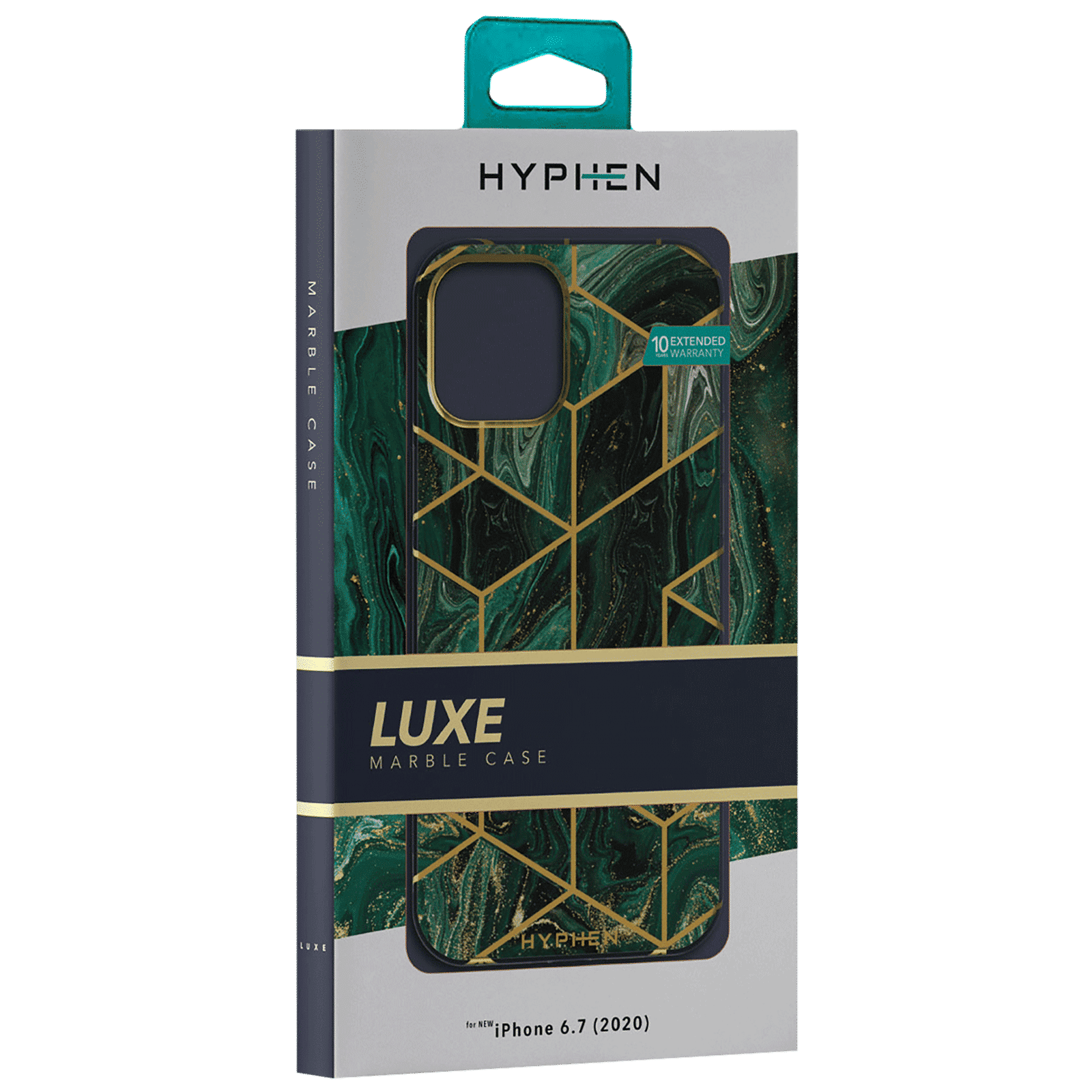 HYPHEN Luxe Marble TPU Back Cover for Apple iPhone 12 Pro Max (Compact and Flexible, Forest Green)_12