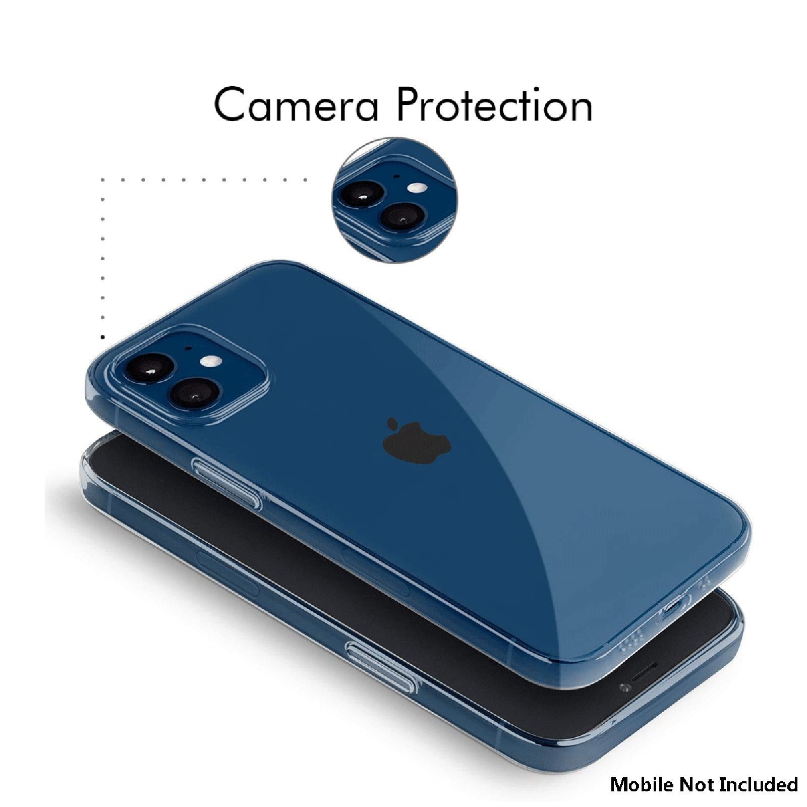 in base Ultra Slim TPU Shell Back Cover for Apple iPhone 12 Mini (Ultra Thin Design, Clear)_7