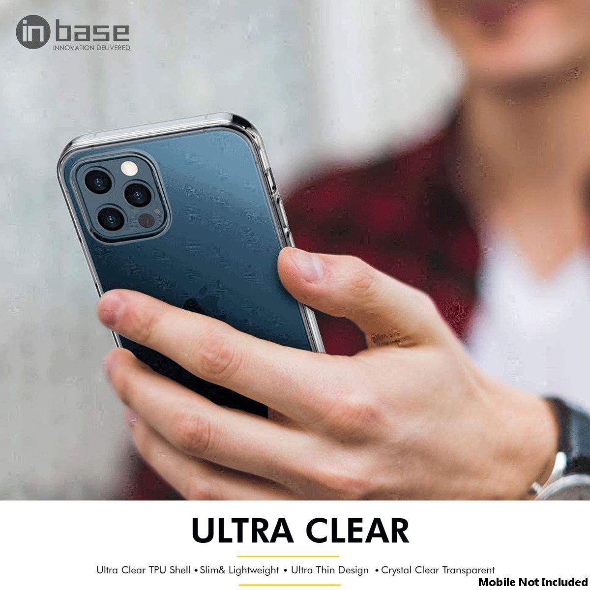 in base Ultra Slim TPU Back Cover for Apple iPhone 12 Pro Max (Ultra Thin Design, Clear)_3