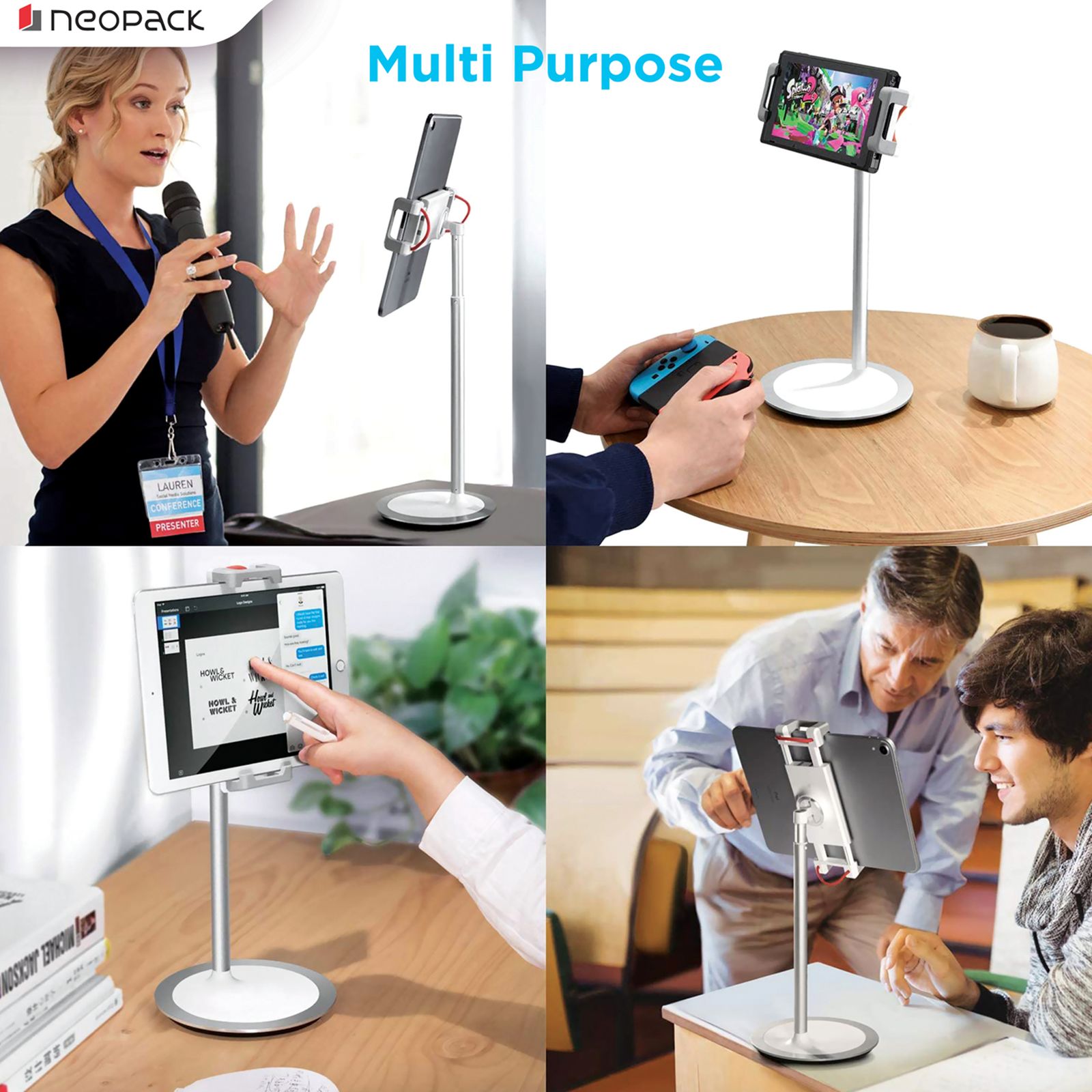 neopack Unimount For Mobile Phones and Tablets (360-Degree Rotatable, USTWH, White)_3