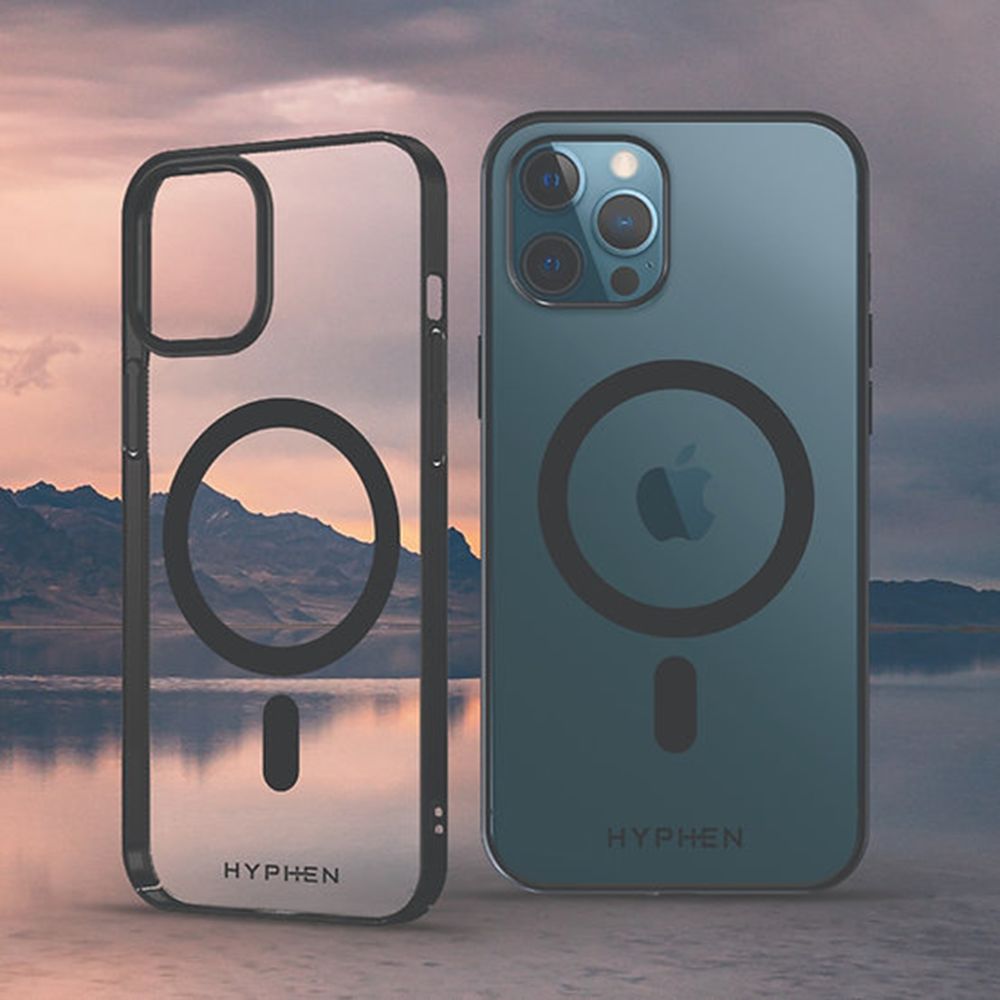 HYPHEN Aire Polycarbonate Back Cover for Apple iPhone 12 Pro Max (Wireless Charging Compatible, Black)_5