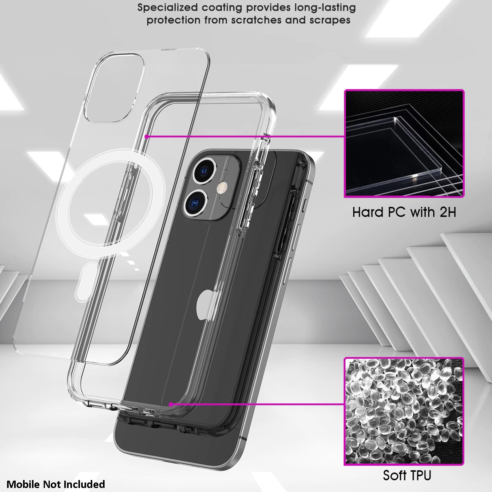 Dr. Vaku Mag Pro Clear Polycarbonate Back Cover for Apple iPhone 12 Mini (Precise Cutouts, Transparent)_7