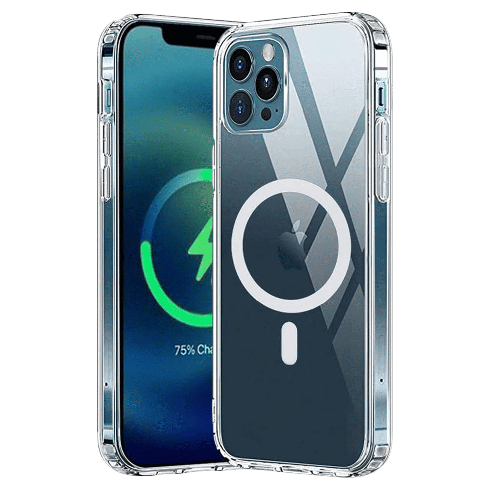 Dr. Vaku Mag-Pro Clear Soft Polycarbonate Back Cover for Apple iPhone 12 Pro Max (Wireless Charging Compatible, Transparent)_1