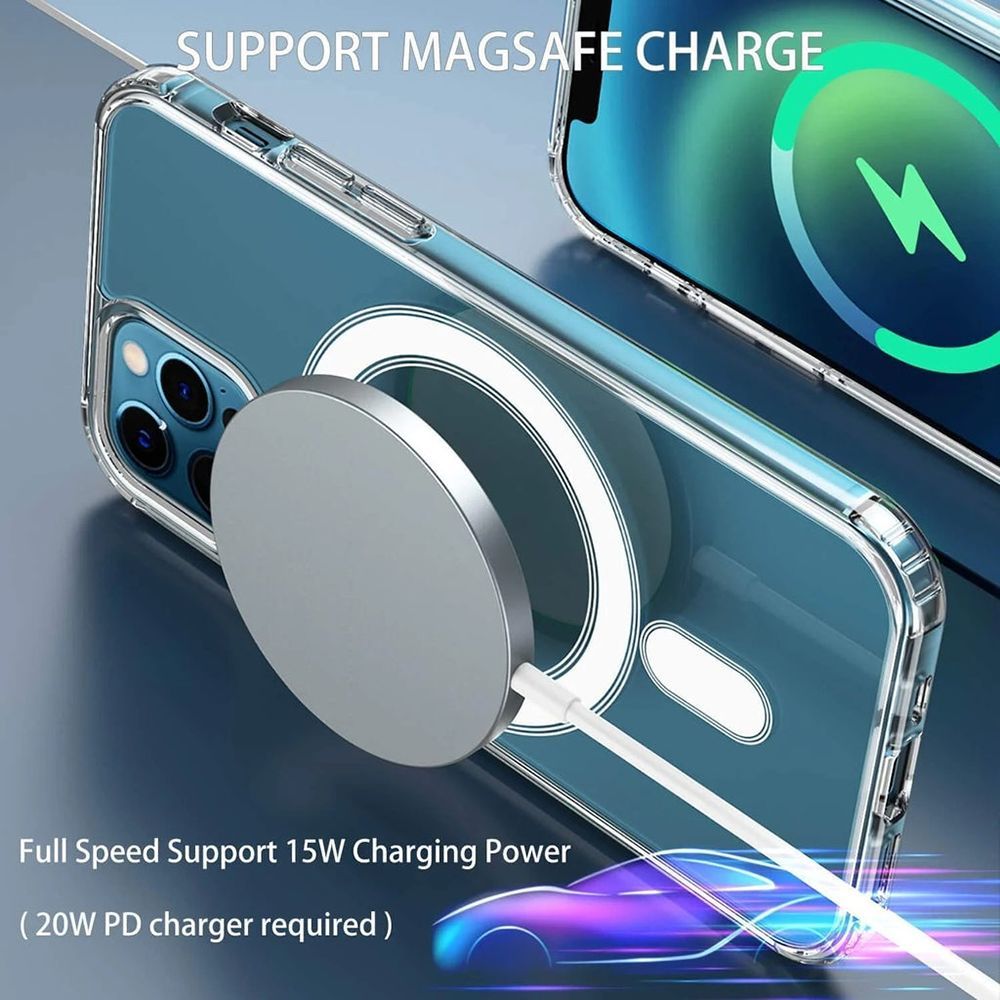 Dr. Vaku Mag-Pro Clear Soft Polycarbonate Back Cover for Apple iPhone 12 Pro Max (Wireless Charging Compatible, Transparent)_6