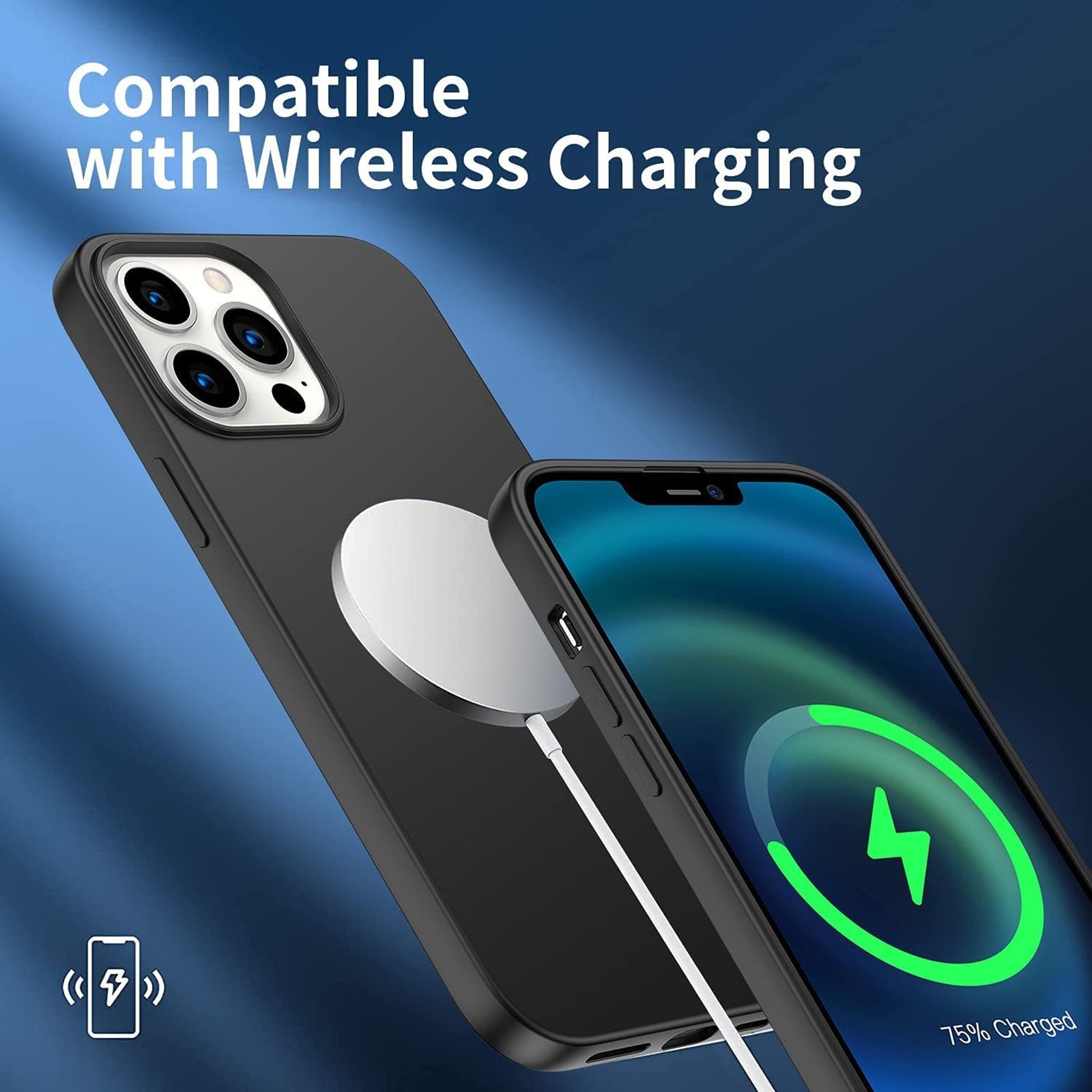 Dr. Vaku Mag-Pro Liquid Soft Silicon Back Cover for Apple iPhone 12 Pro Max (Wireless Charging Compatible, Black)_10