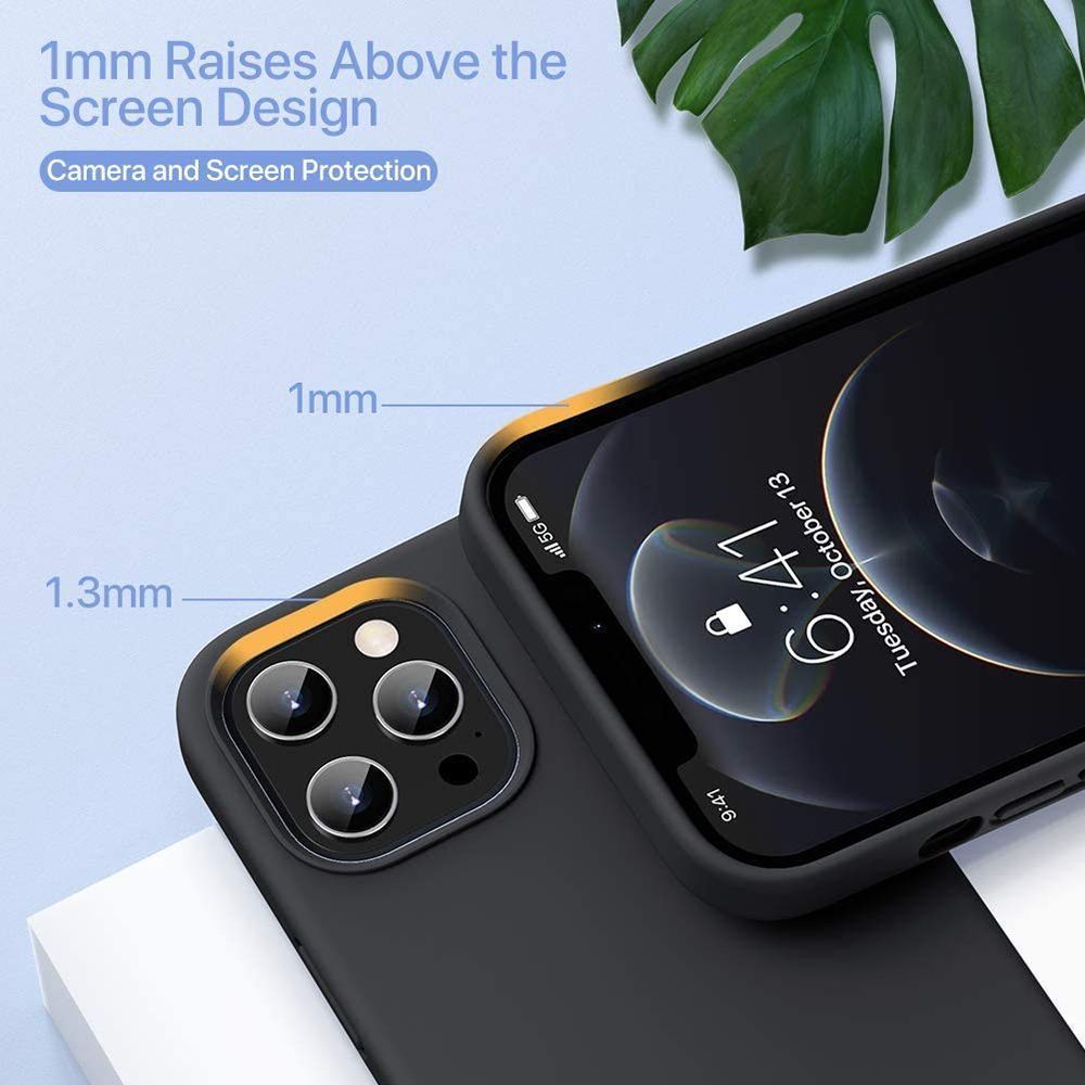 Dr. Vaku Mag-Pro Liquid Soft Silicon Back Cover for Apple iPhone 12 Pro Max (Wireless Charging Compatible, Black)_5