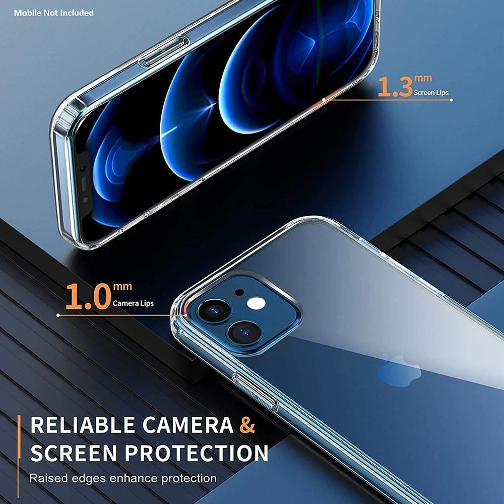 Dr. Vaku Glassy Hard TPU & Polycarbonate Back Cover for Apple iPhone 12 Mini (Scratch Resistant, Clear)_9