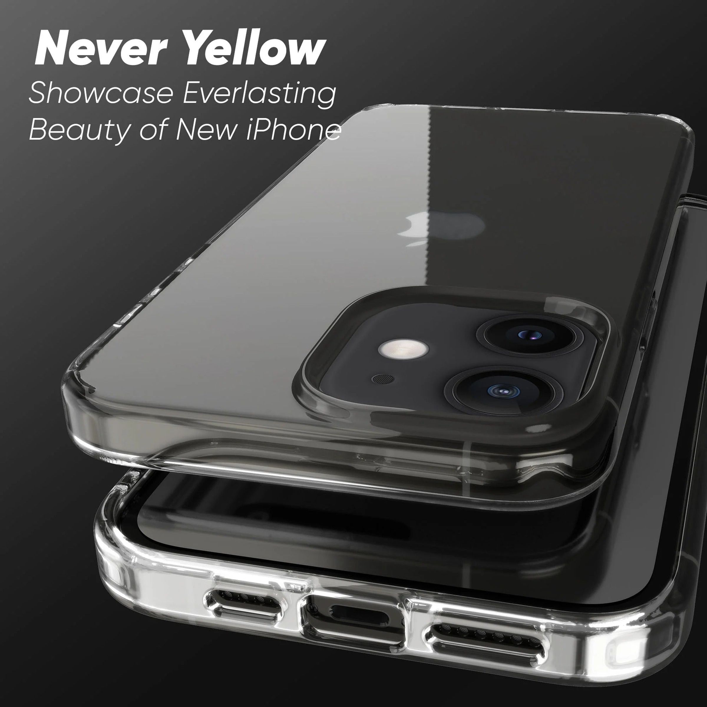 Dr. Vaku Glassy Hard TPU & Polycarbonate Back Cover for Apple iPhone 12 Mini (Scratch Resistant, Clear)_3