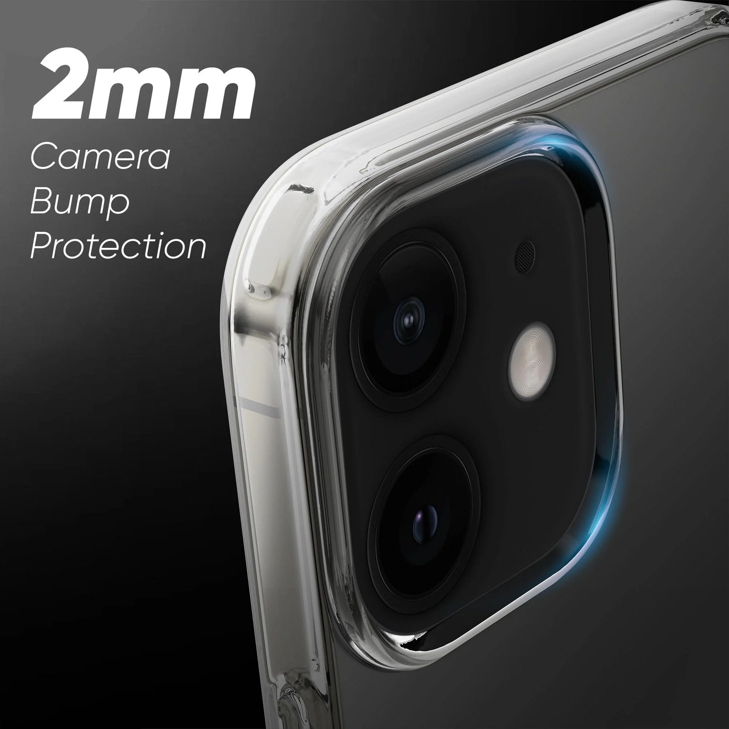 Dr. Vaku Glassy Hard TPU & Polycarbonate Back Cover for Apple iPhone 12 Mini (Scratch Resistant, Clear)_4