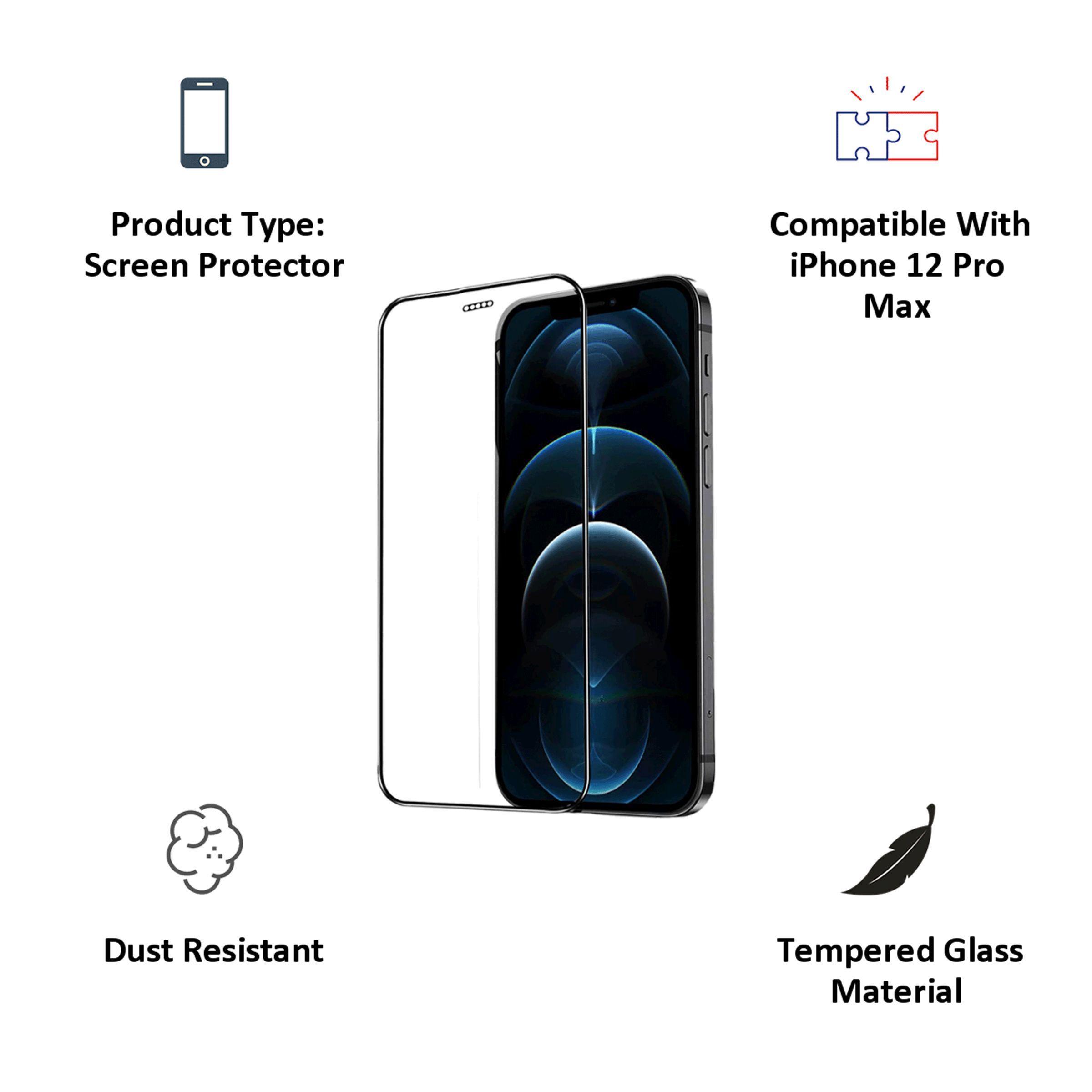 Dr. Vaku Dustfilter 3D Screen Protector For Apple iPhone 12 Pro Max (9H Hardness) Dr. Vaku Dustfilter 3D Screen Protector For Apple iPhone 12 Pro Max (9H Hardness)_2