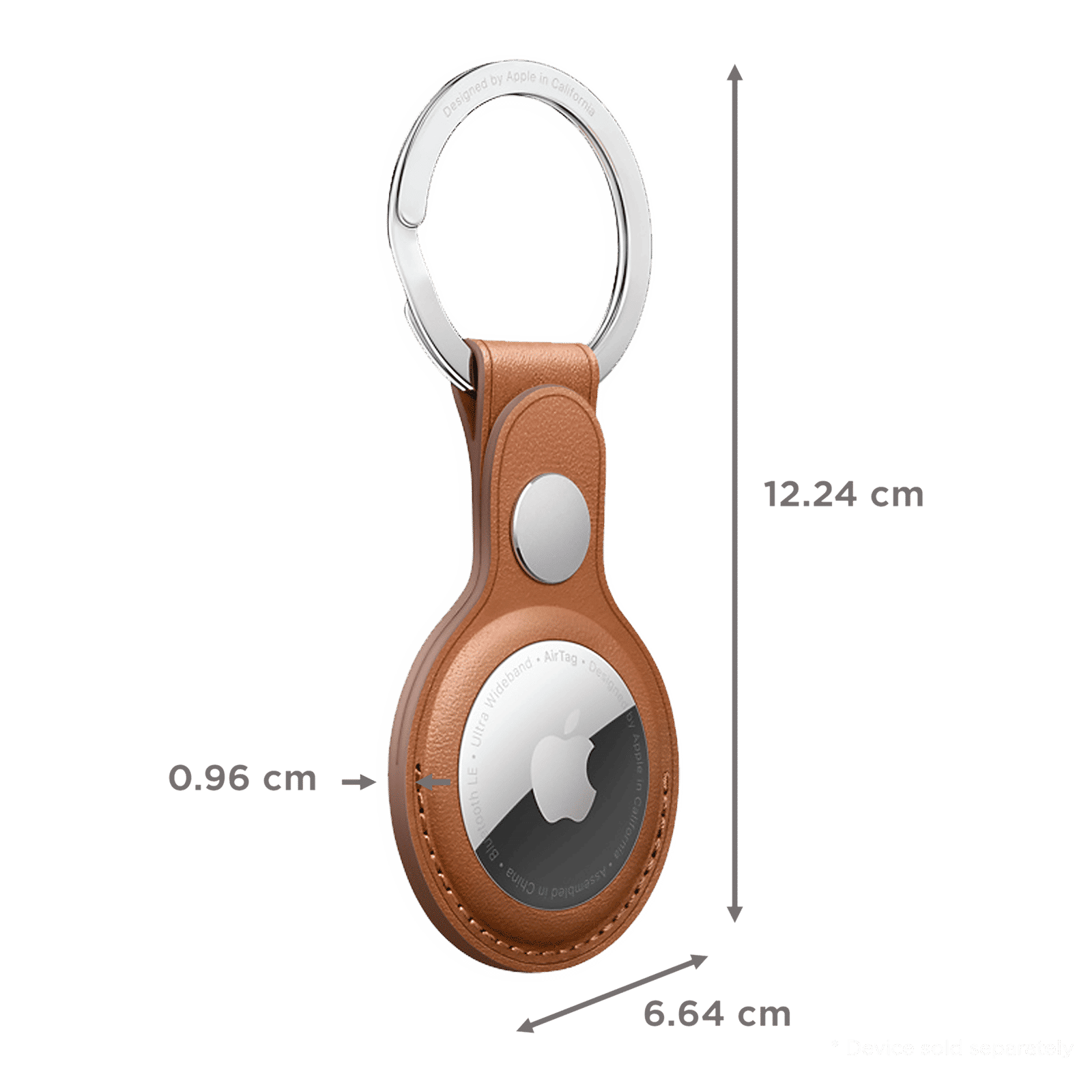 Apple AirTag Key Ring (French Leather, MX4M2ZM/A, Saddle Brown) Apple AirTag Key Ring (French Leather, MX4M2ZM/A, Saddle Brown)_4