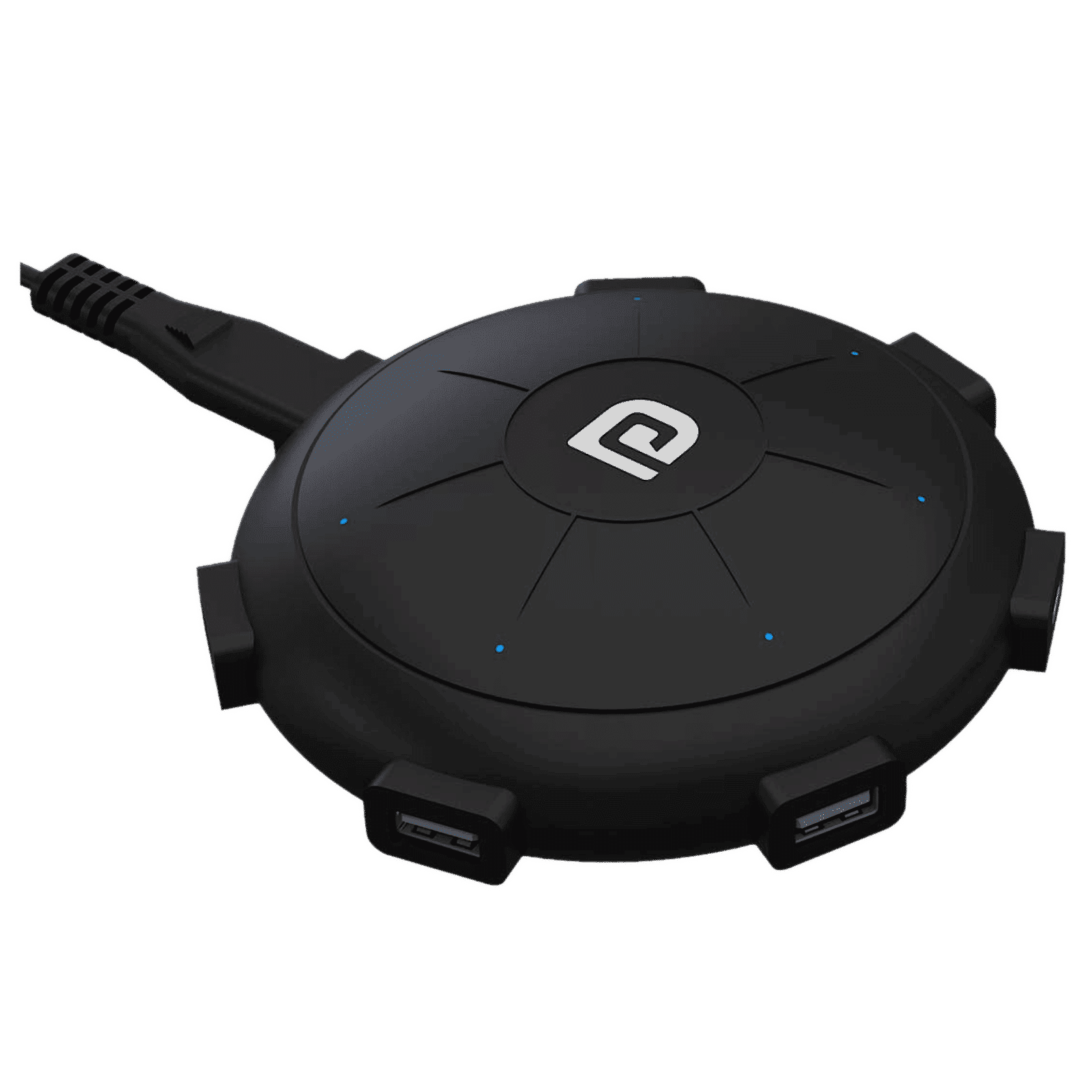 PORTRONICS UFO Pro 60W Type A and Type C 6-Port Fast Charger (Adapter Only, Fast Charging Capability, Black)_1