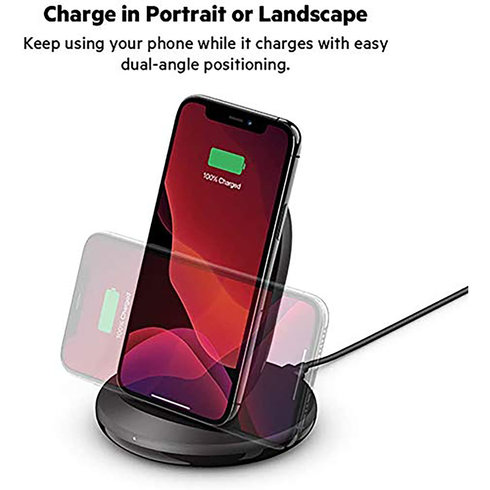belkin Boost Charge 15W Wireless Charging Pad for iOS, Android (Qi Certified, Fast Charging, Black)_8